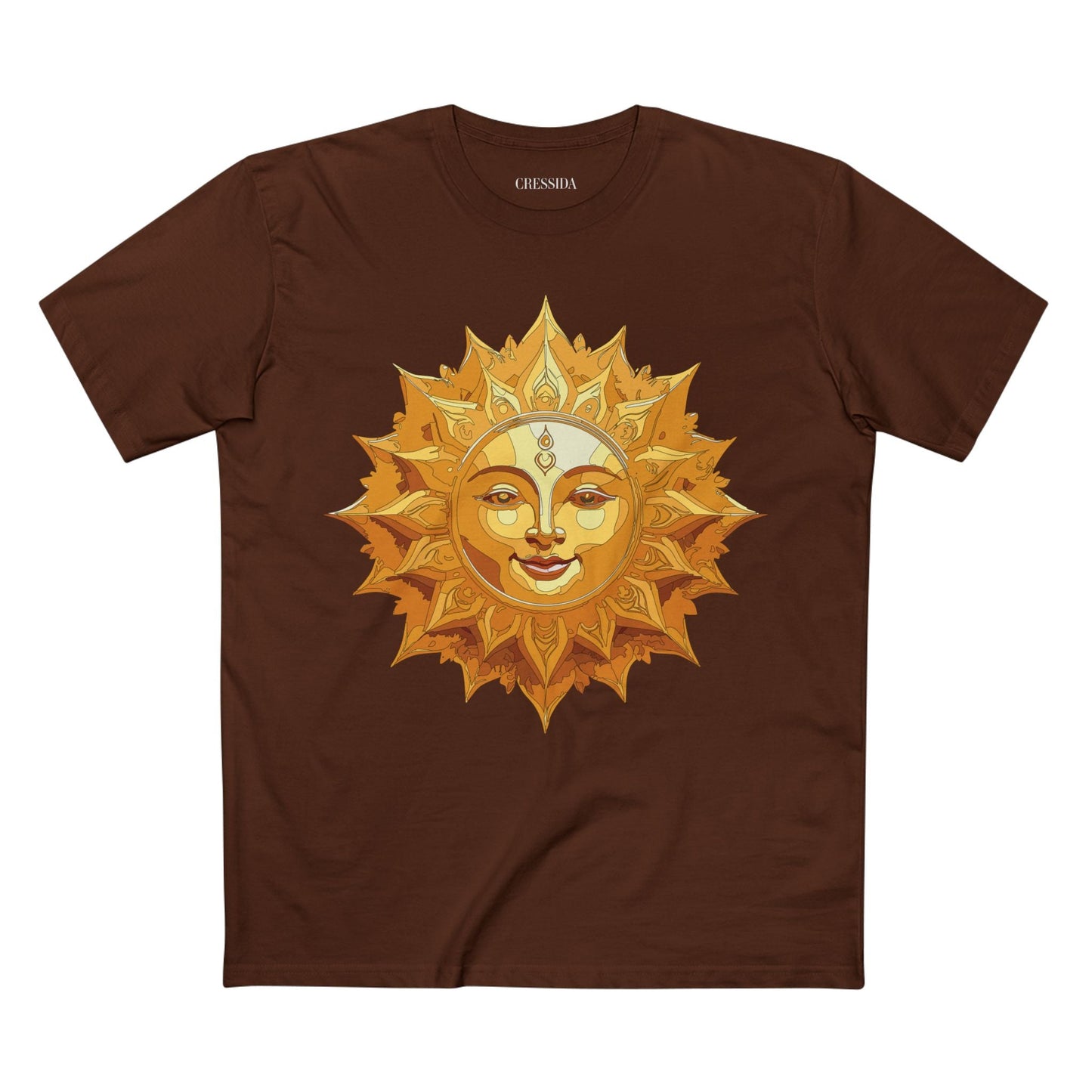 Gold Sun Graphic Unisex 100 Cotton T-Shirt with Golden Art Design 21