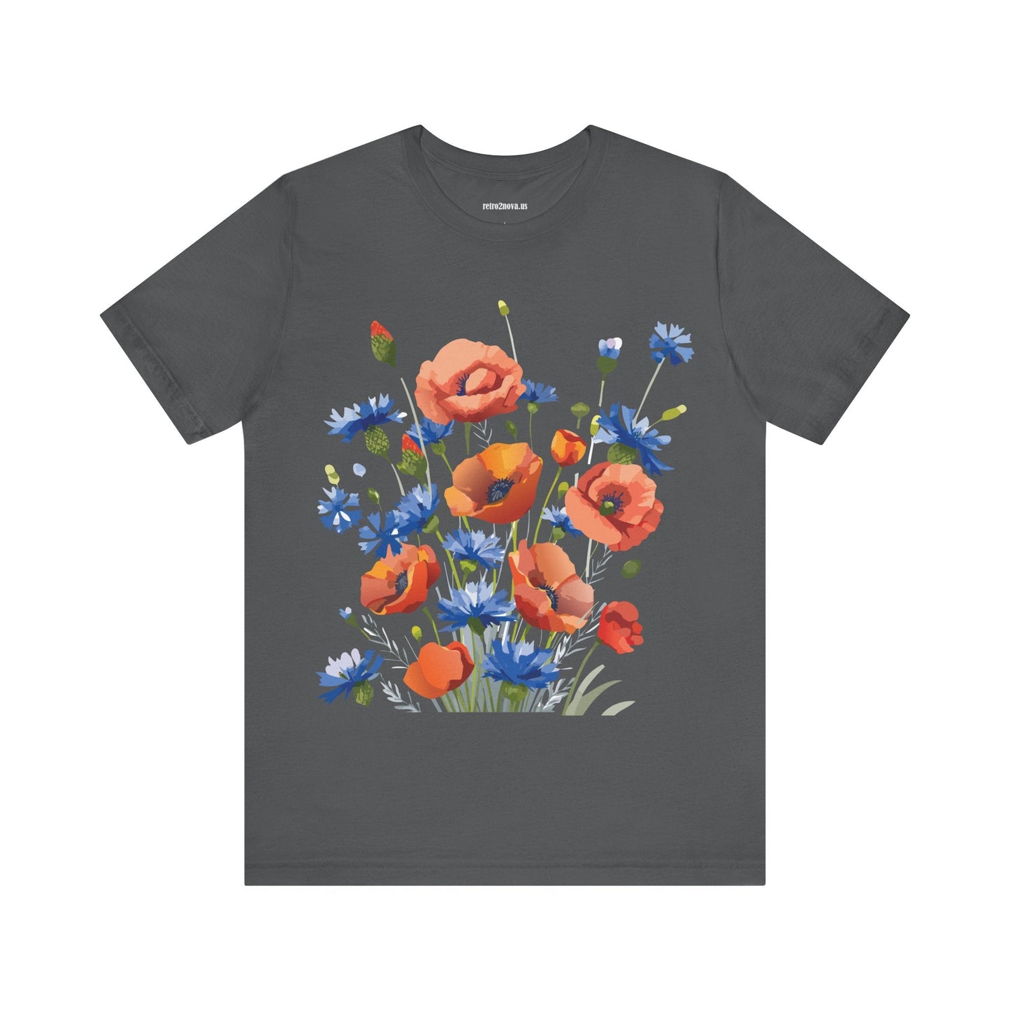 Unisex Floral Shirt Floral Print Tee Lightweight Breathable Fabric Short Sleeve Casual Wear