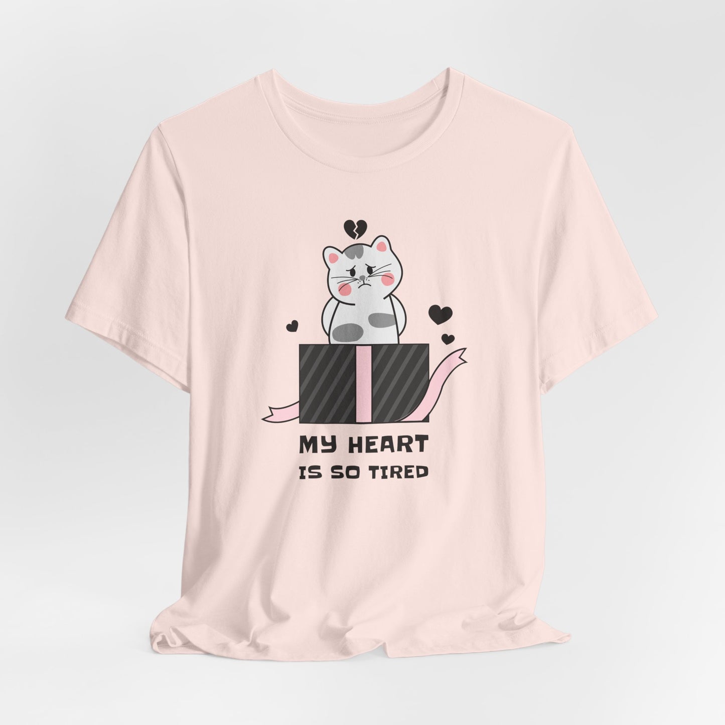 Cat Heart T-Shirt, Love T-Shirt, Tee Shirts with Animals, Valentine Day Shirt 16