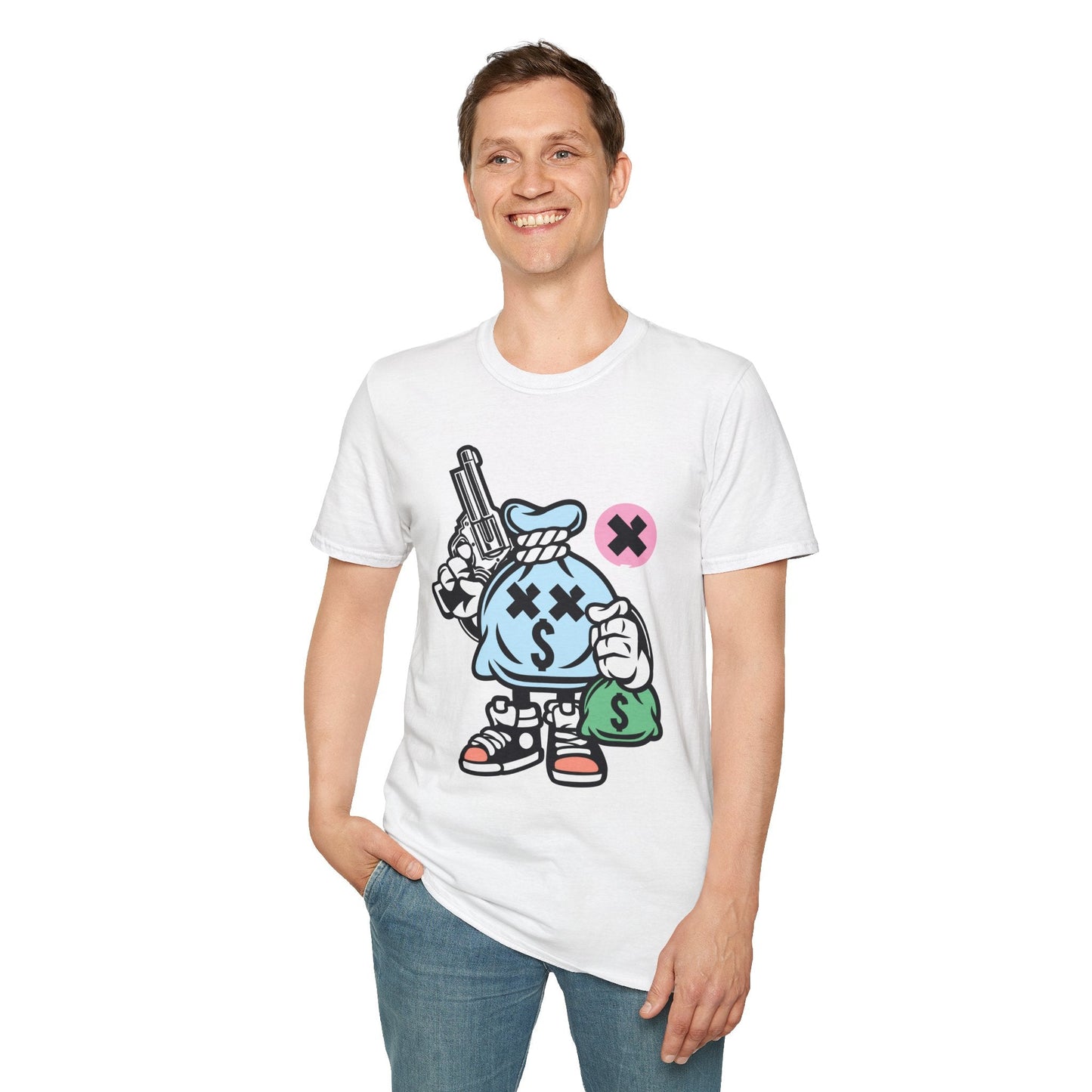 Cartoon T Shirt Animation T Shirt Funny Tee Unisex Gildan Softstyle 64000 100 Percent Cotton