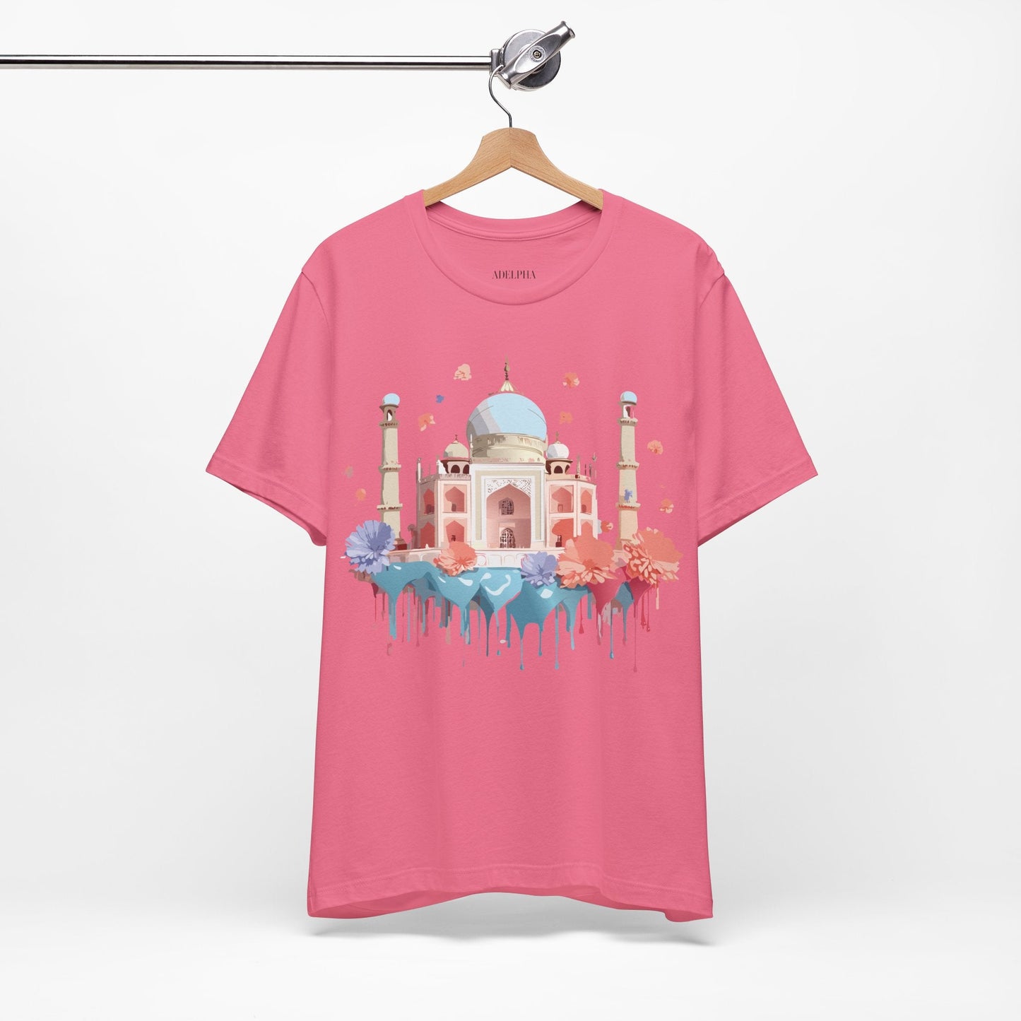 Unisex Taj Mahal Graphic Tee Vintage Inspired Shirt By Adelpha Art Design Collection