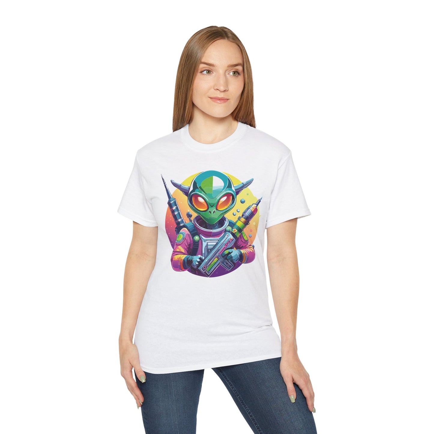 Gildan 2000 Unisex Ultra Cotton Alien Shirt, Tee Shirt with Alien