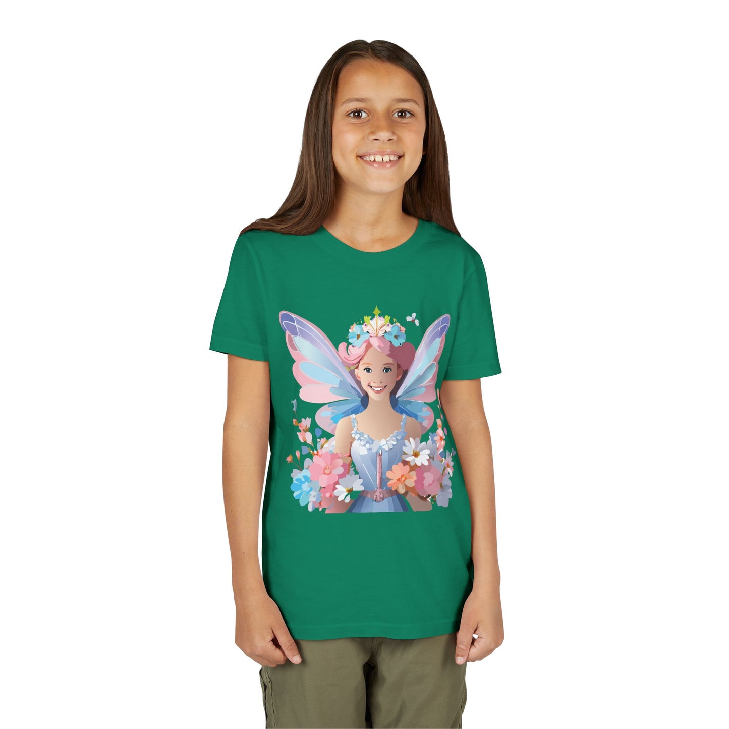 Enchanting Fairy Floral Youth Short Sleeve Tee - Perfect for Spring Celebrations (9-14)