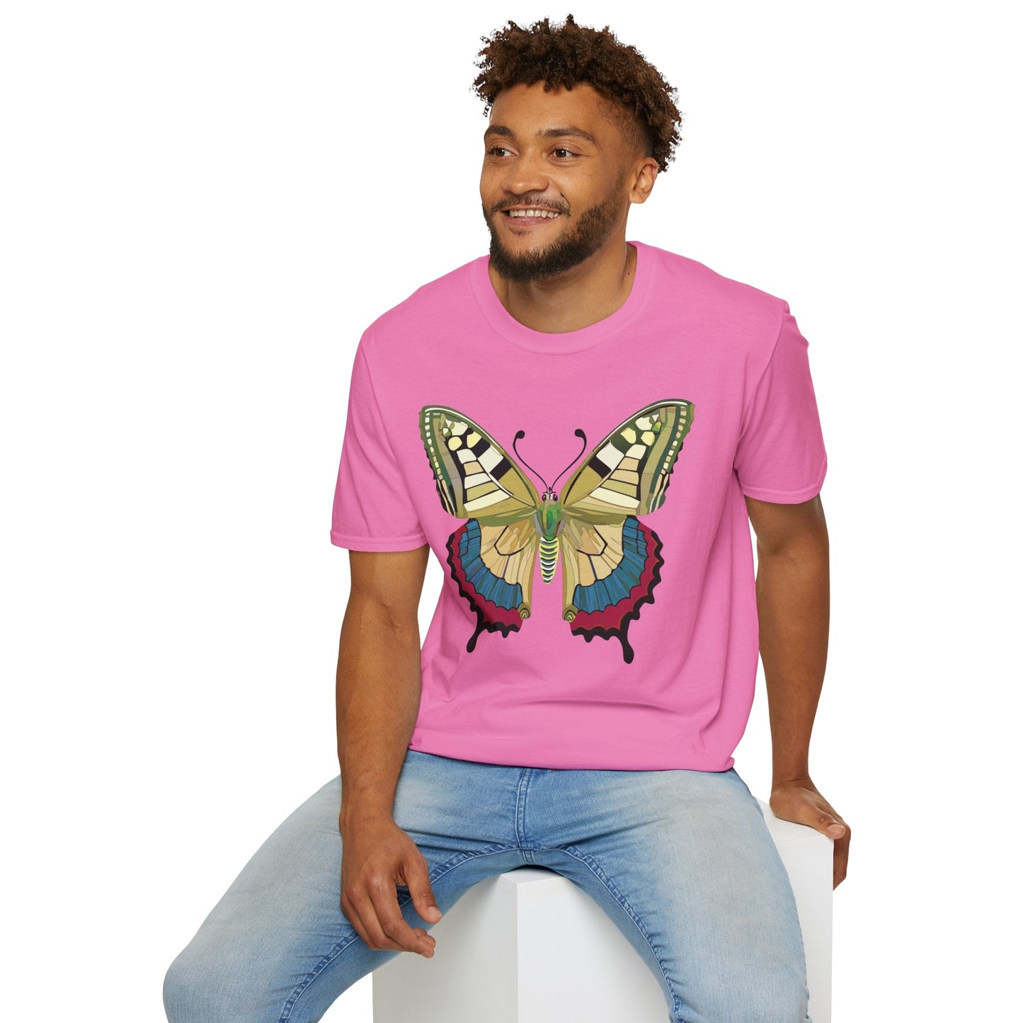 Butterfly T Shirt Unisex Monarch Design Soft Cotton Gildan 64000 Short Sleeve Tee