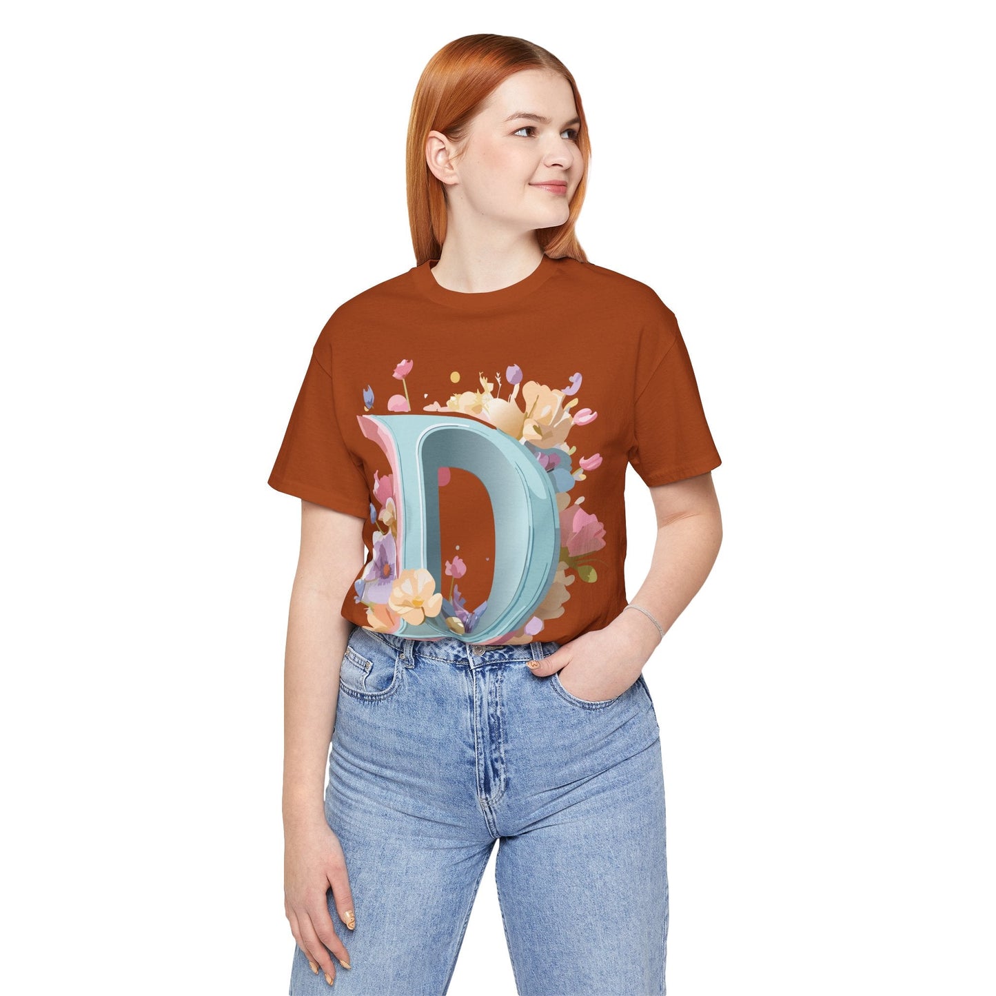 Letter D Graphic Tee Unisex Jersey Short Sleeve By Adelpha Vintage Inspired Artwork