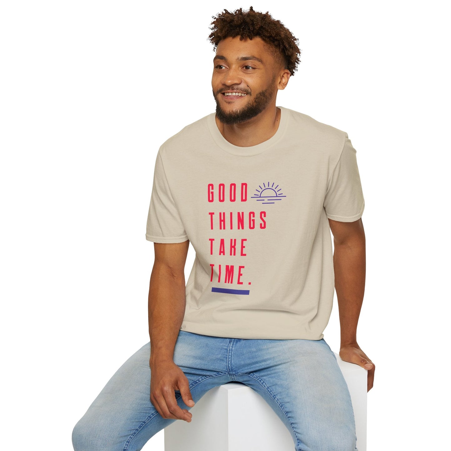 Positive Slogan T Shirt Unisex Gildan Softstyle 64000 Ring Spun Cotton Tee With Positive Words