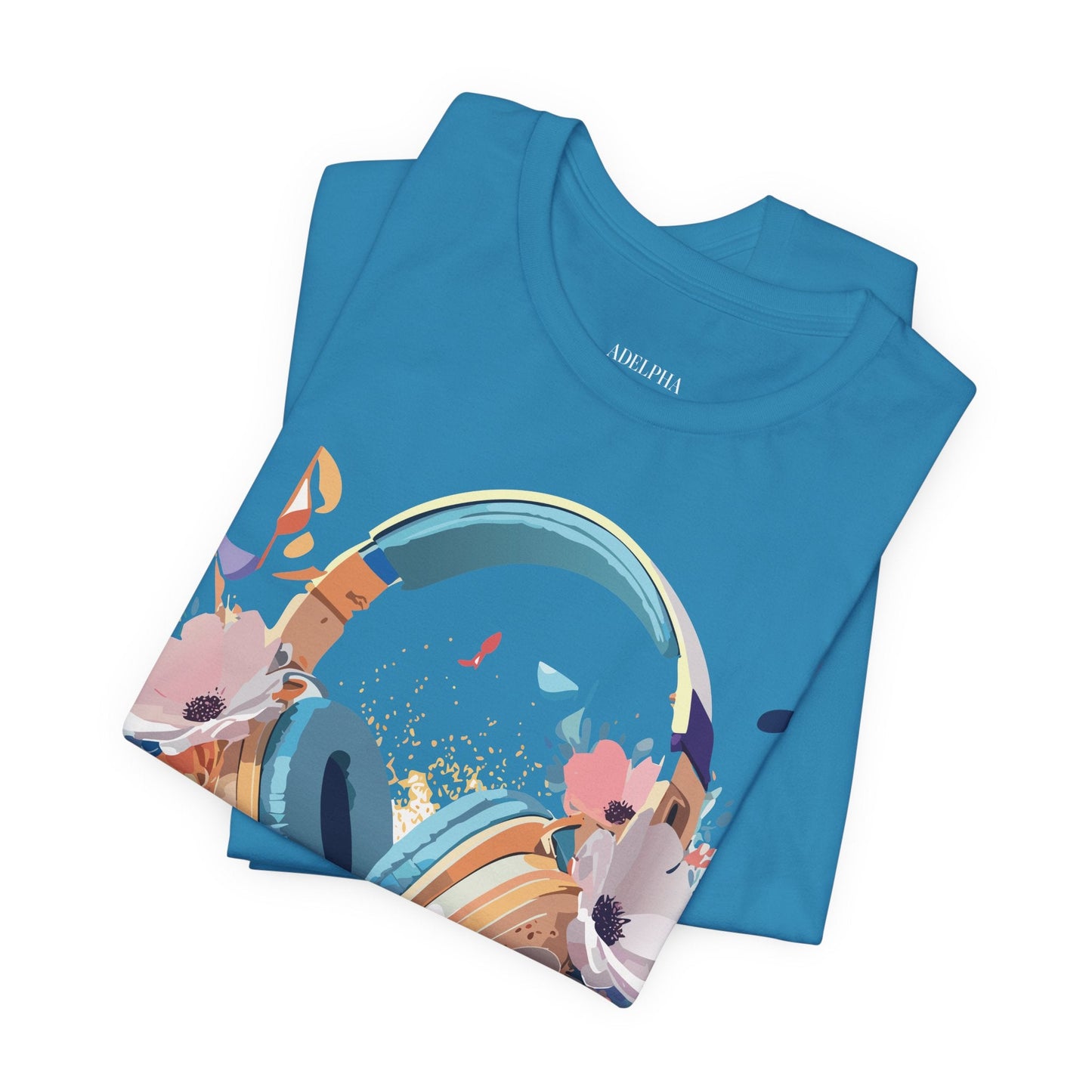 Music Graphic Unisex 100 Cotton Vintage Art with Musical Elements Tee 102
