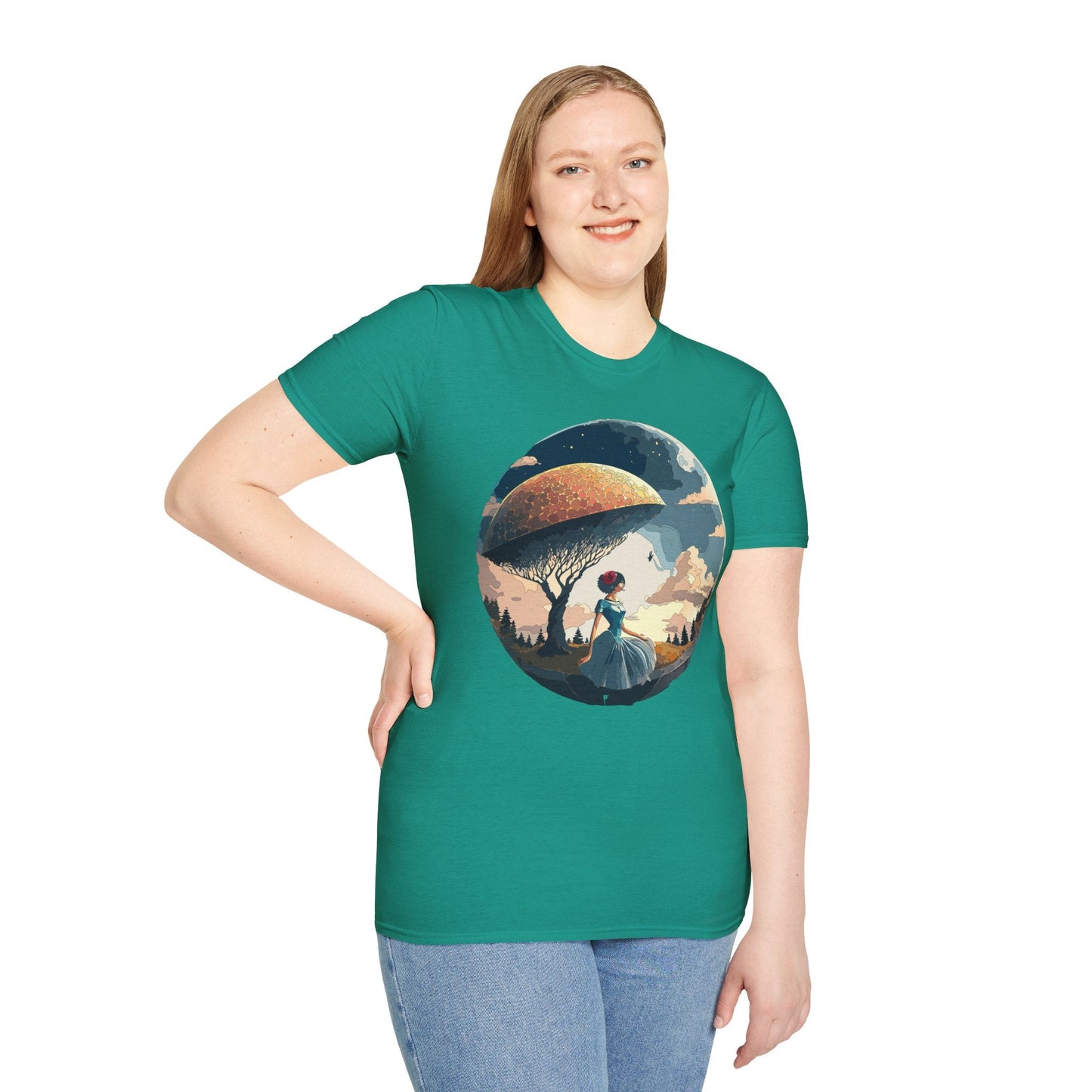 Womens Ladies Graphic T Shirts Art Design Shirt Gildan Softstyle 64000 Unisex Tee