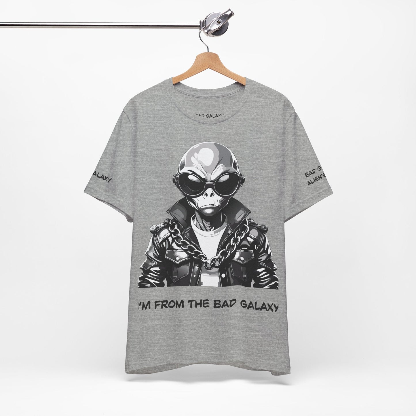 Bad Galaxy Alien Tee Shirt Made To Order 100 Percent Cotton Lightweight Eco Friendly Inks