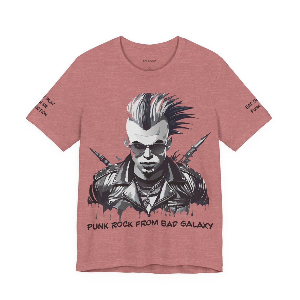 Punk Rock Graphic Unisex Cotton Bella+Canvas Tee with Art Design b29