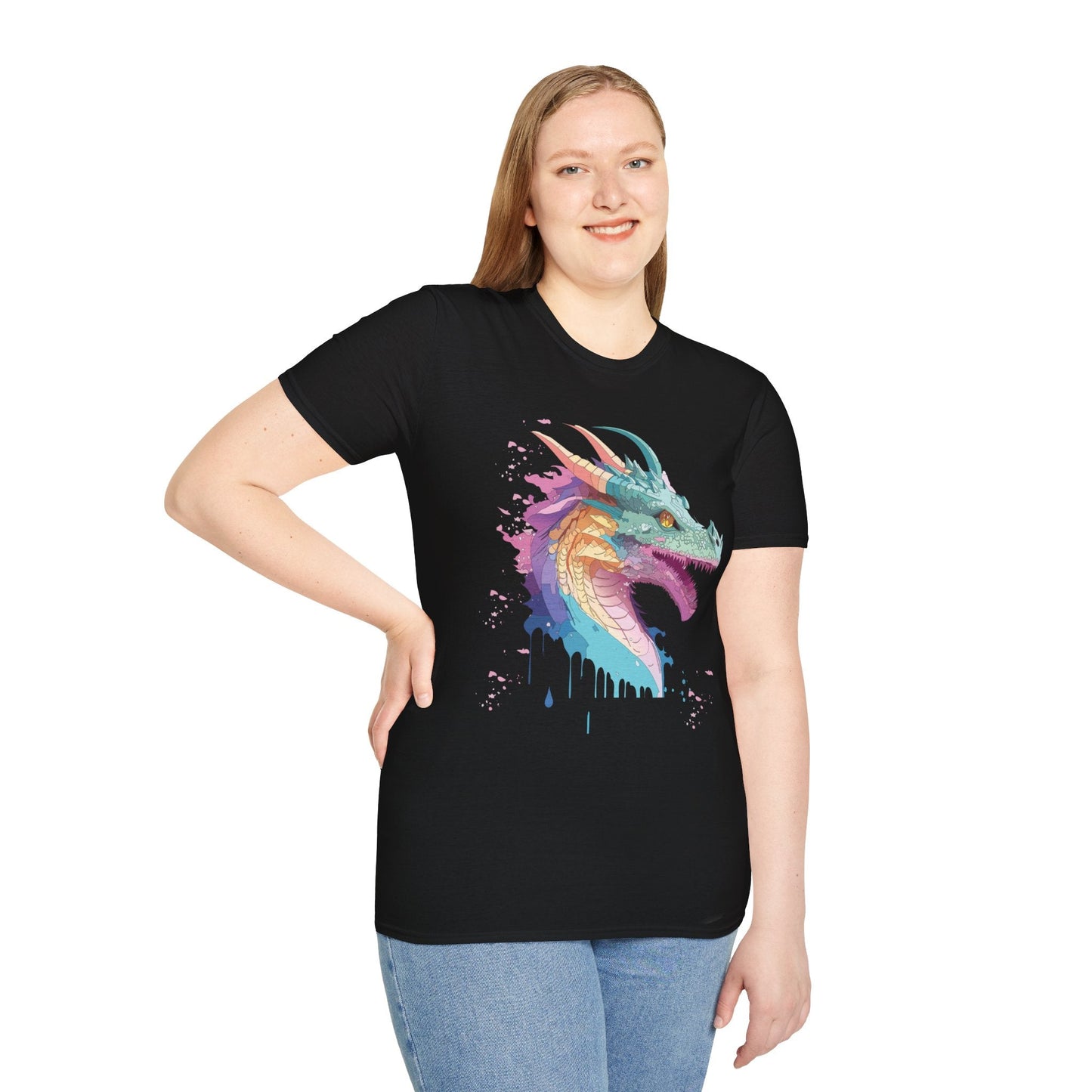 Dragon Graphic T Shirt Unisex Animal Shirt Cotton Softstyle Tee For Everyday Comfort