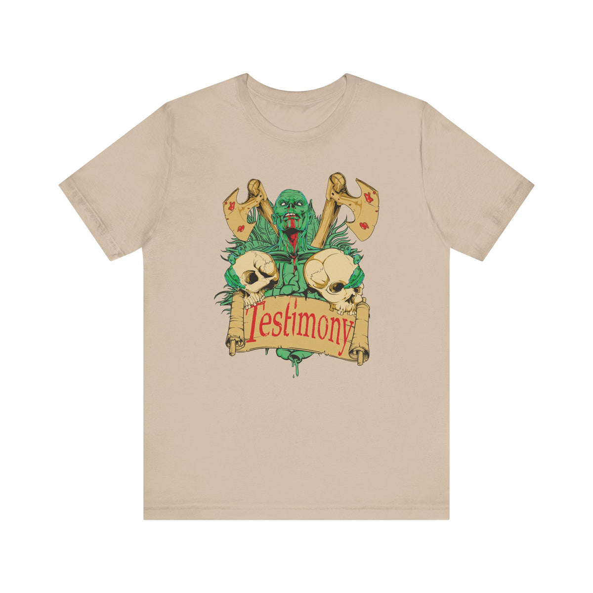 Cthulhu Skull Axes Testimony Tee Lovecraft Horror Mythos Unisex Cotton Shirt Art-42