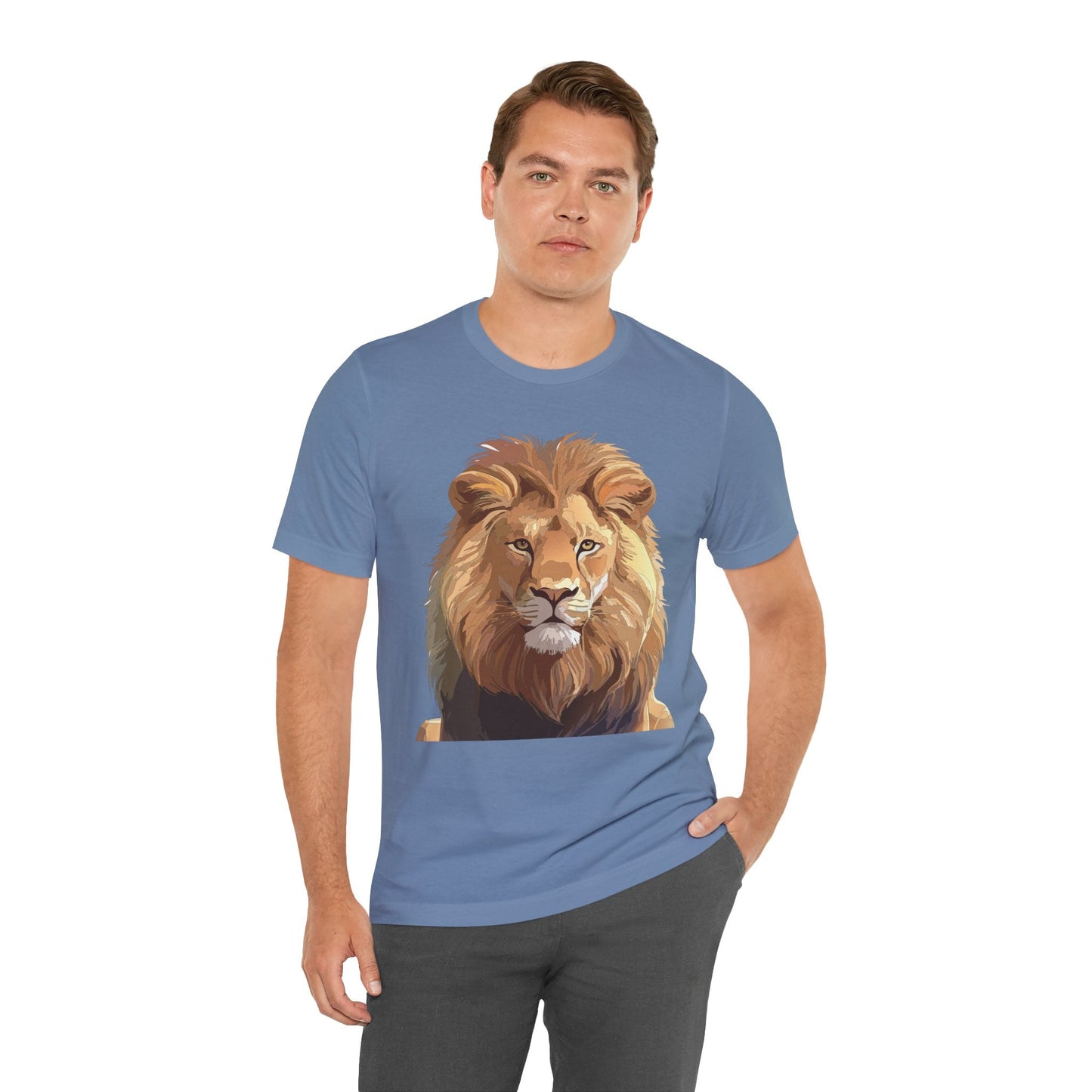Unisex Animal Art Tee Shirt With Wild Animals Design Gildan 64000 Softstyle Cotton