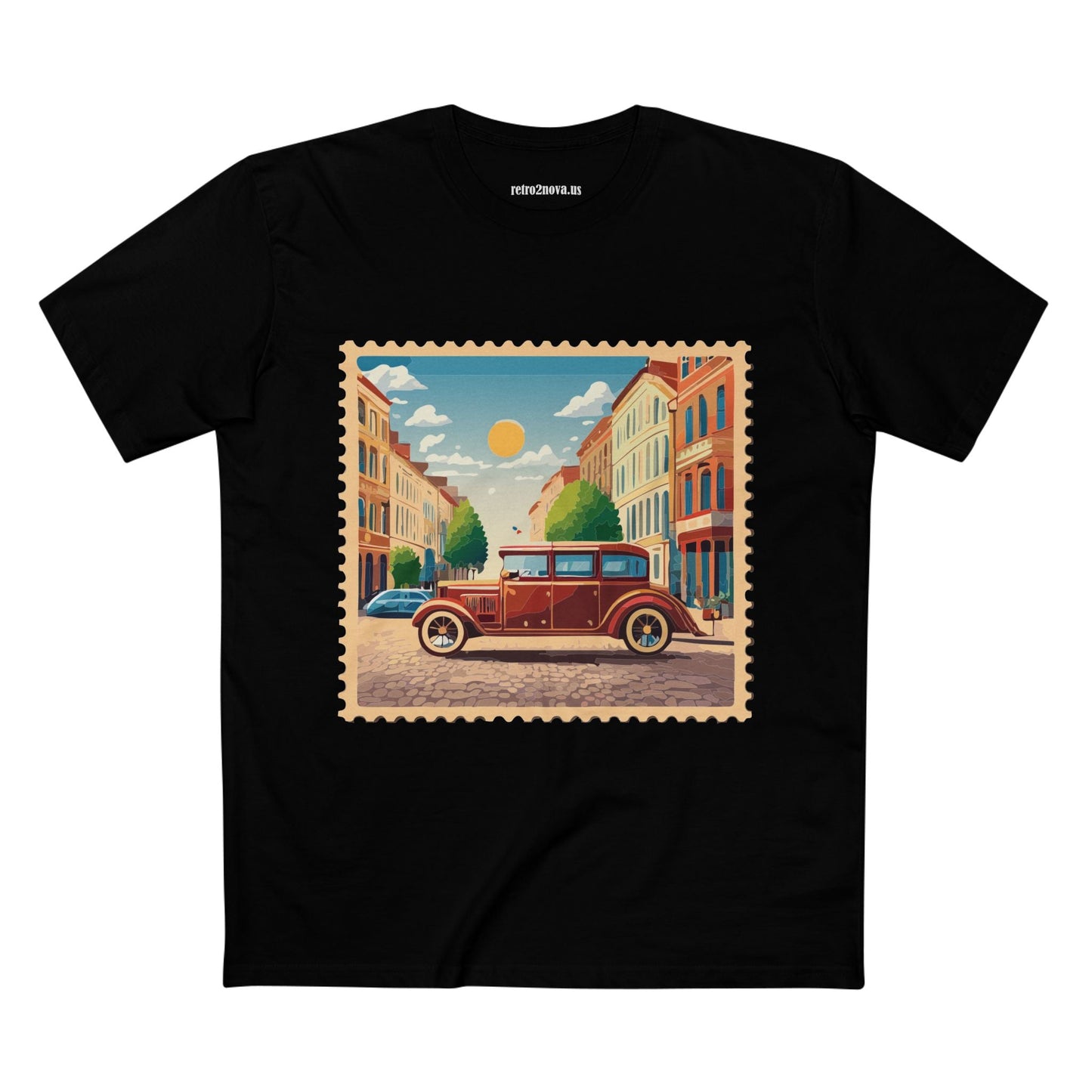 Stamp Shirt Postage Stamp Tee Unisex Premium Cotton Art Design PS27 From Retro2Nova Collection