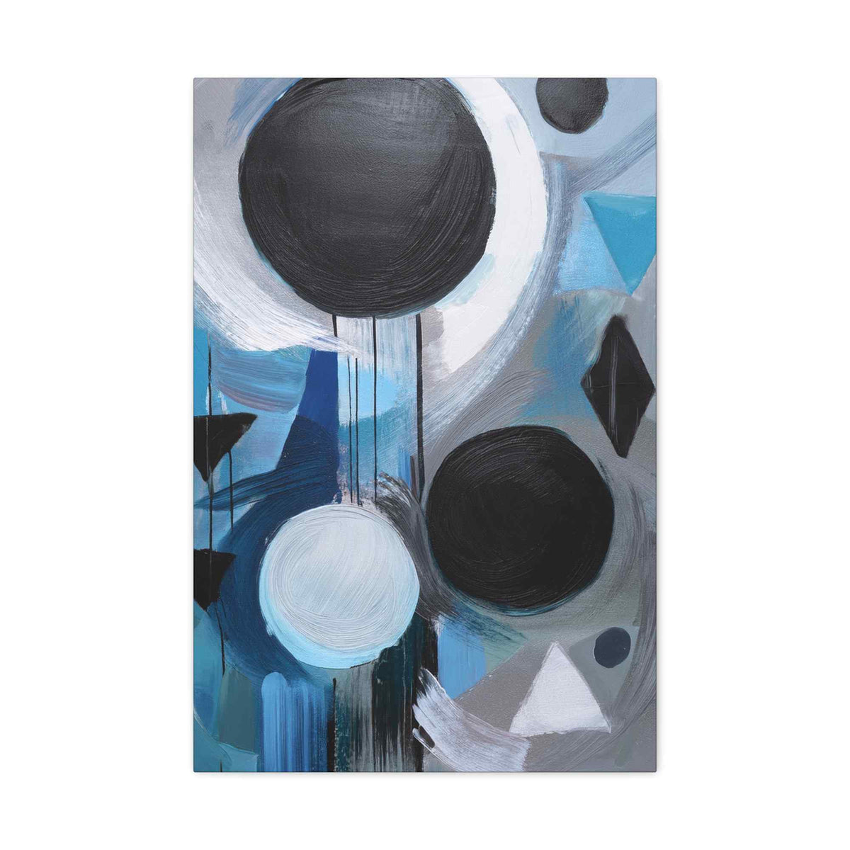 Blue Abstract Painting Print Canvas 20x24,20x30,24x30, 24x32,24x36,30x40, 32x48,36x48,40x60 Pine-Wood Inner Frame ABS-30