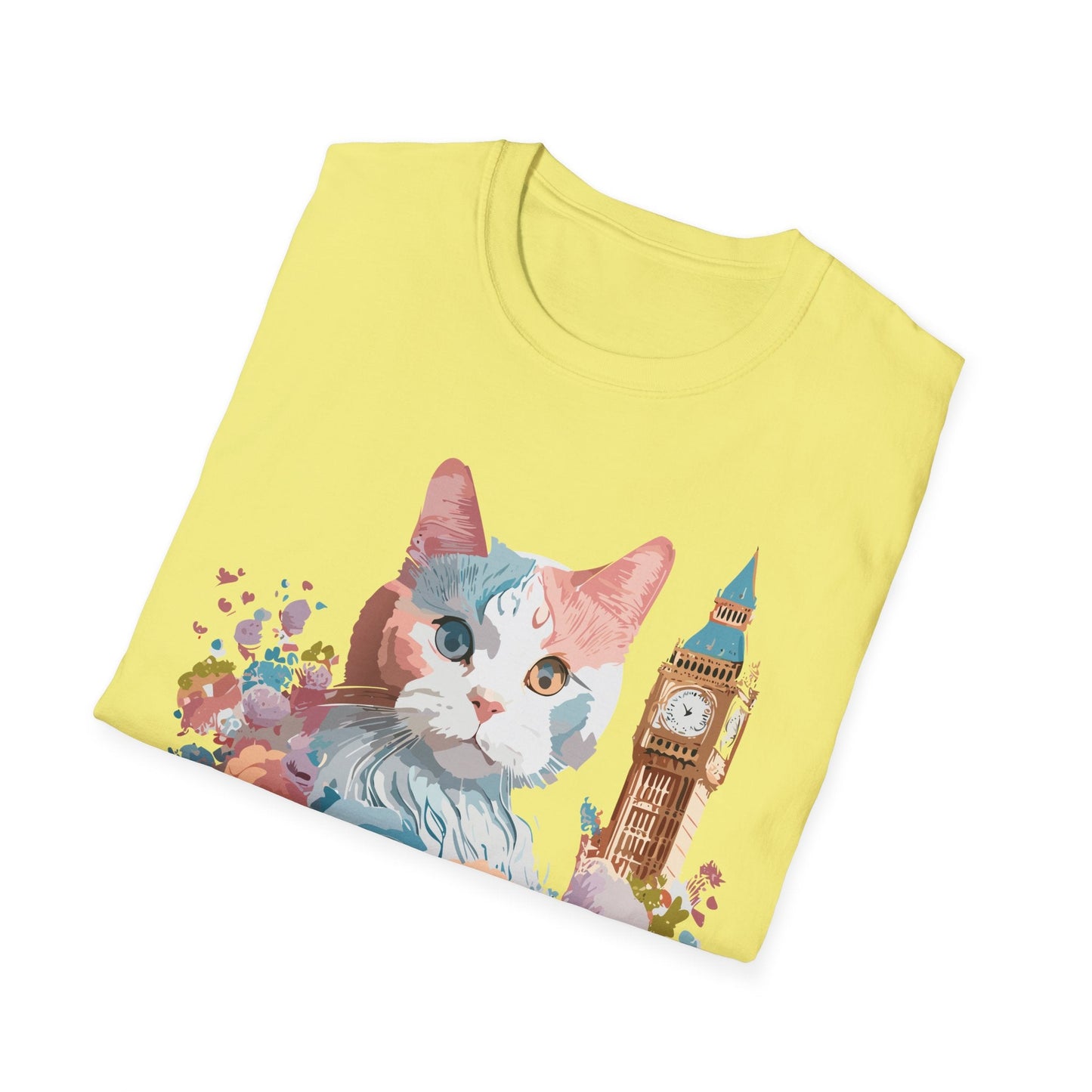 Cat Shirt Unisex Tee Softstyle 64000 Gildan Ring Spun Cotton