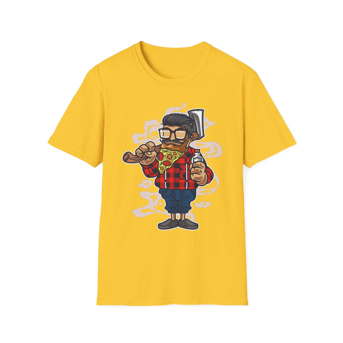 Unisex Cotton T-Shirt with Cartoon Graphic Design