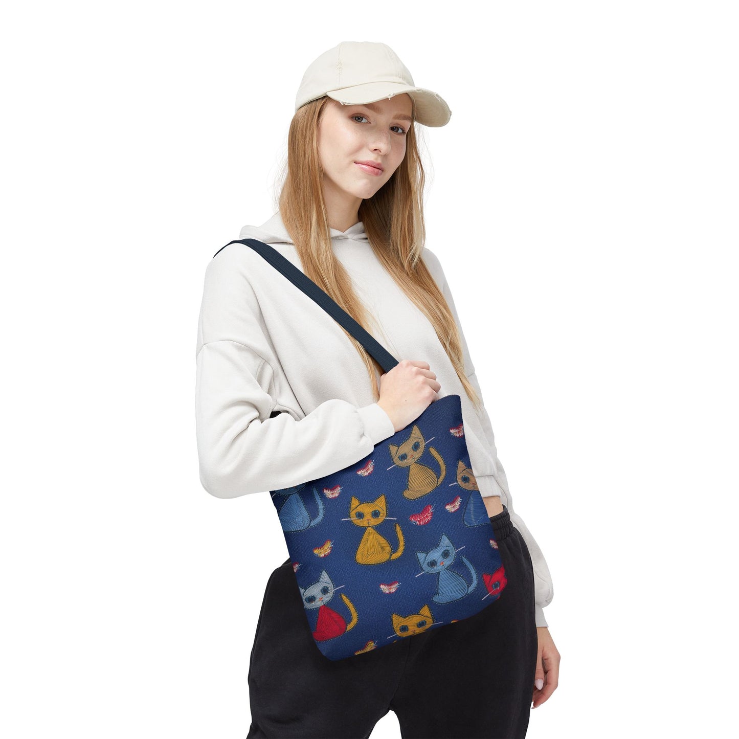 Love Day Graphic Design Denim Fabric Imitation Print Unisex Canvas Bag POLY 3 Sizes Tote Bag 201-16