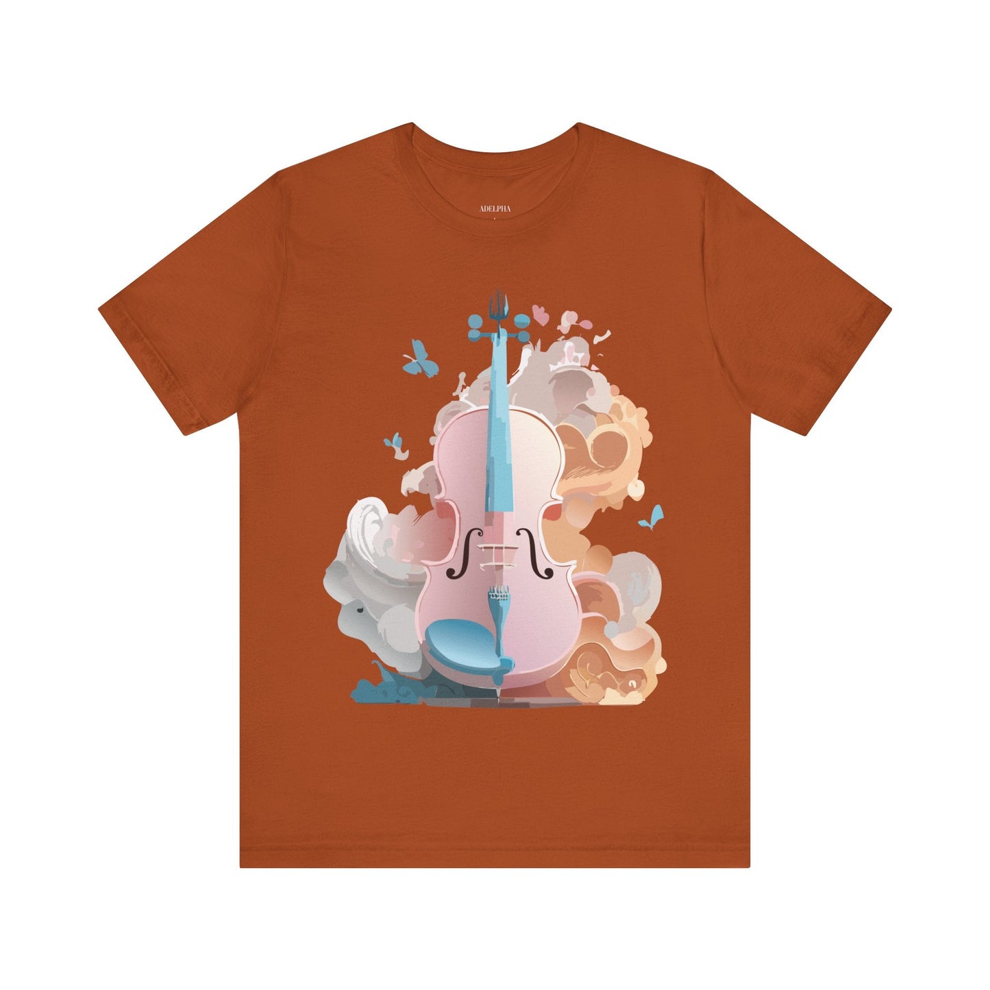 Music Graphic Unisex 100 Cotton Vintage Art with Musical Elements Tee 11