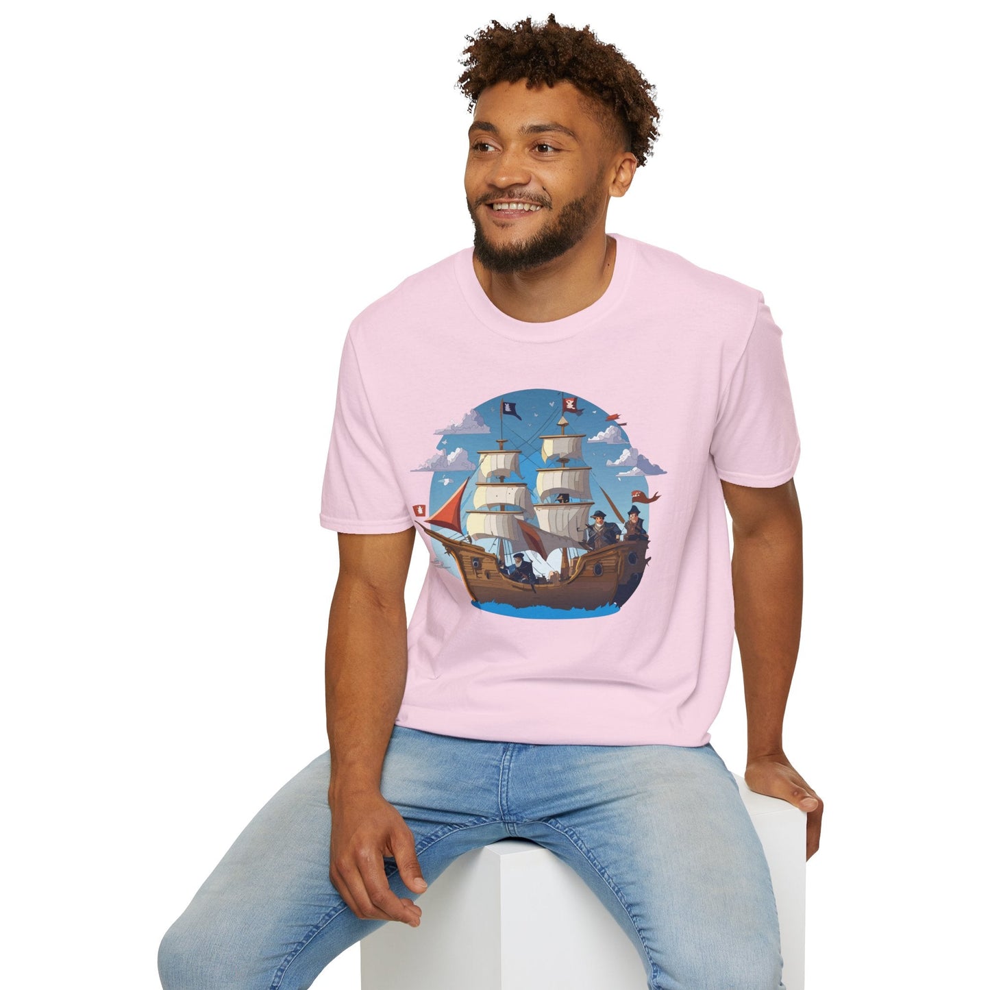 Ship T Shirts Frigate Vessel Tee Unisex Gildan Softstyle 64000 100 Percent Cotton
