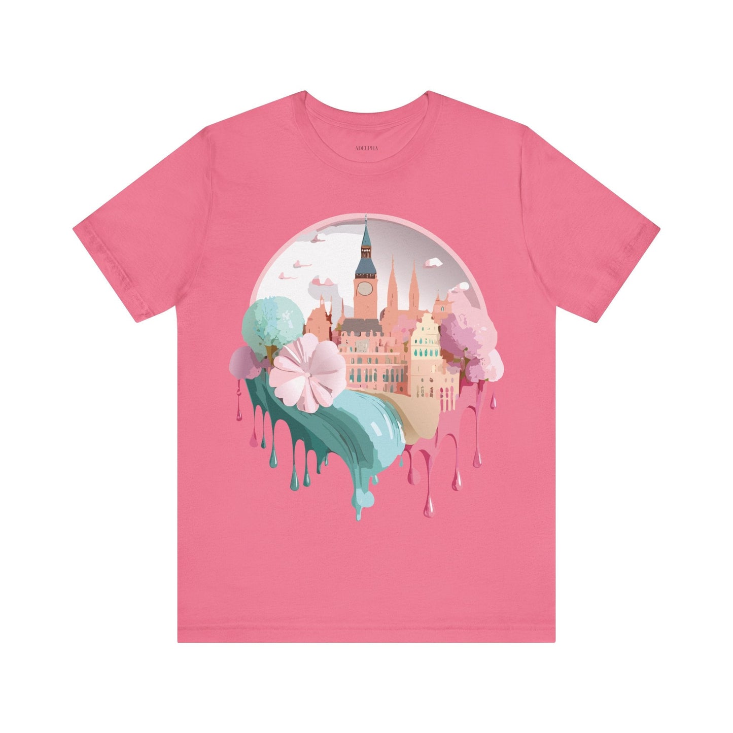 Prague Tourist Shirt Unisex Graphic Tee Featuring Vintage Inspired Art By Adelpha