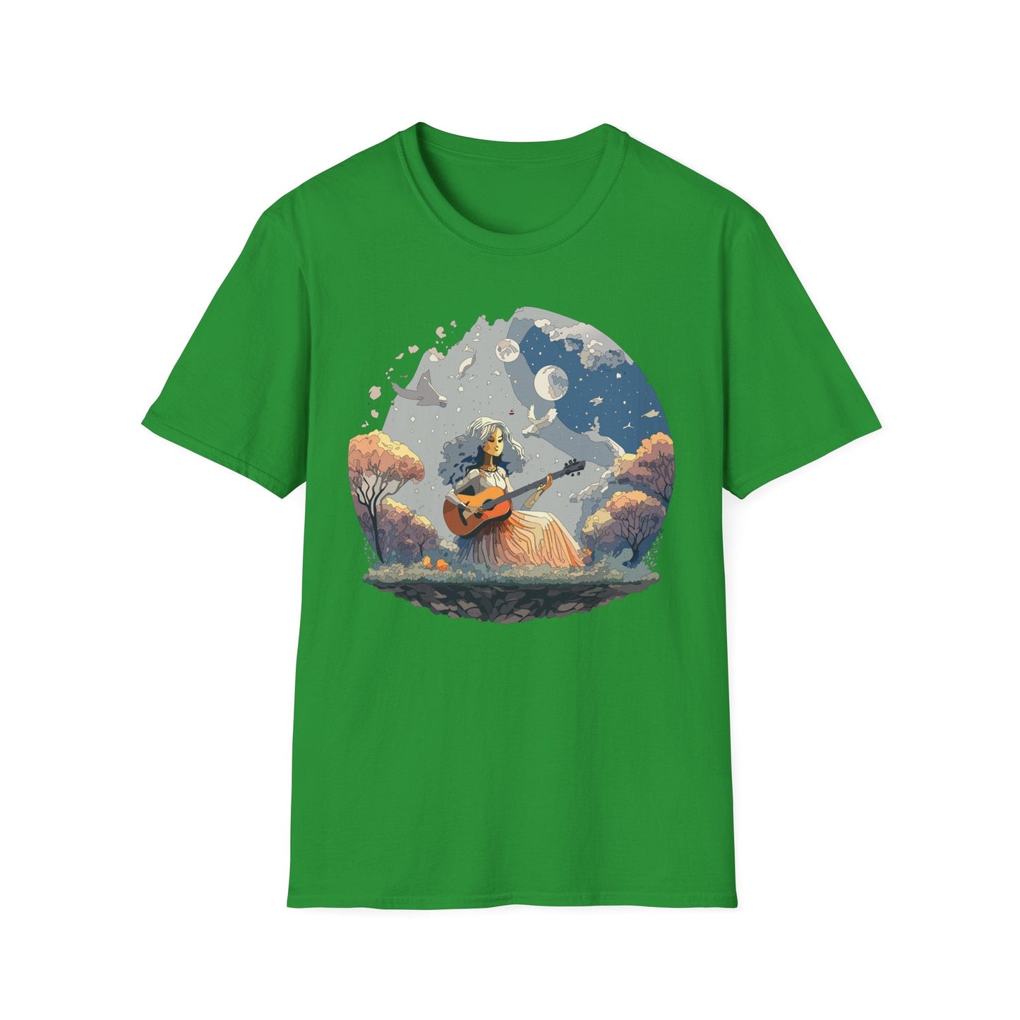 Womens Graphic T Shirt Art Design Tee Unisex Softstyle Cotton Shirt Everyday Comfort Durable Wear