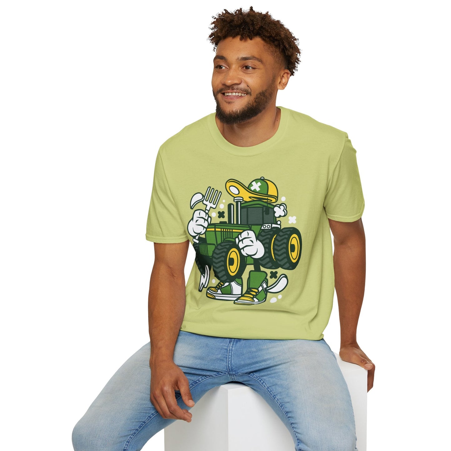 Cartoon T Shirt Animation Tee Funny Design Unisex Softstyle Cotton Shirt 64000 Comfort