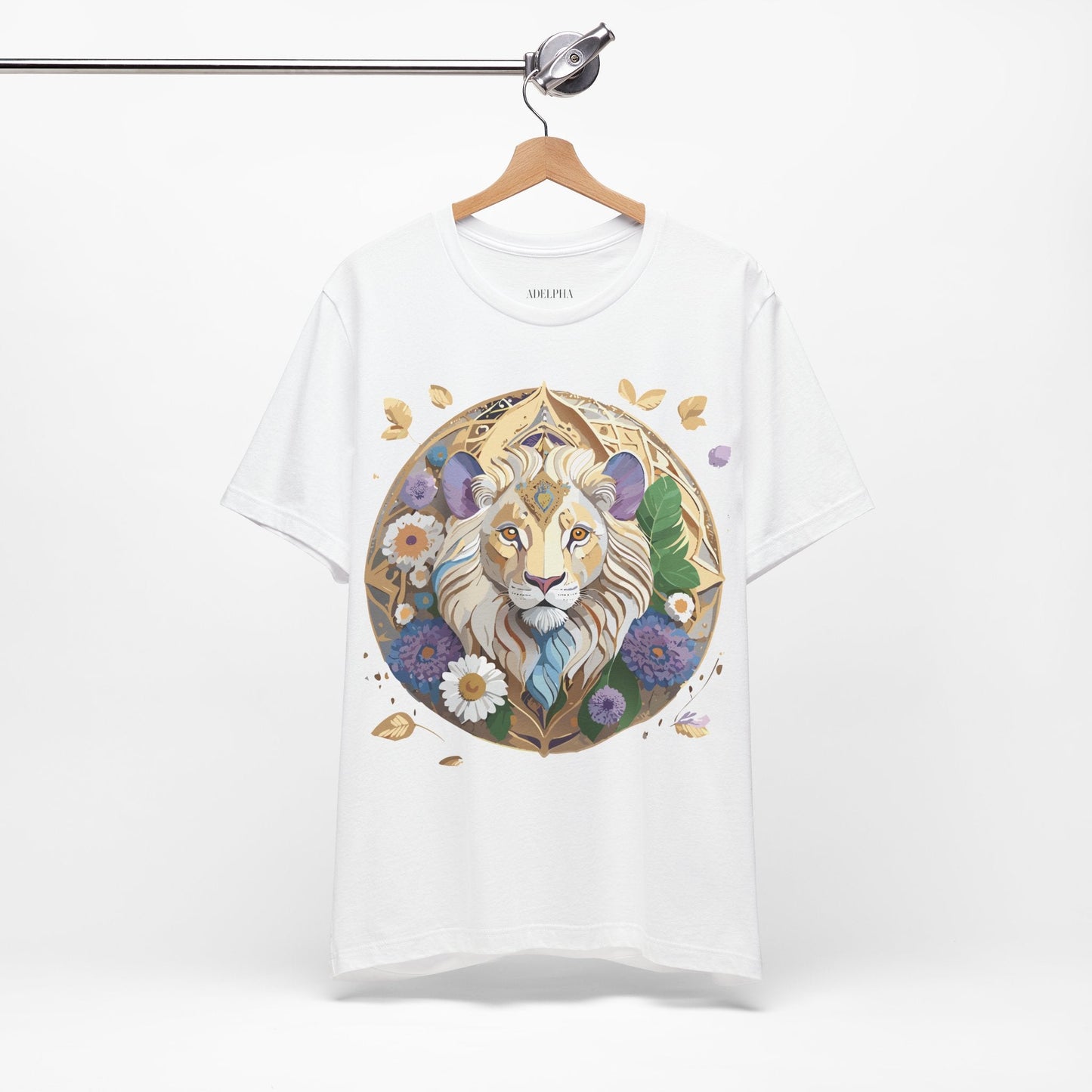 Adelpha Graphic Tee Unisex Medallion Shirt Vintage Inspired Art Design Short Sleeve