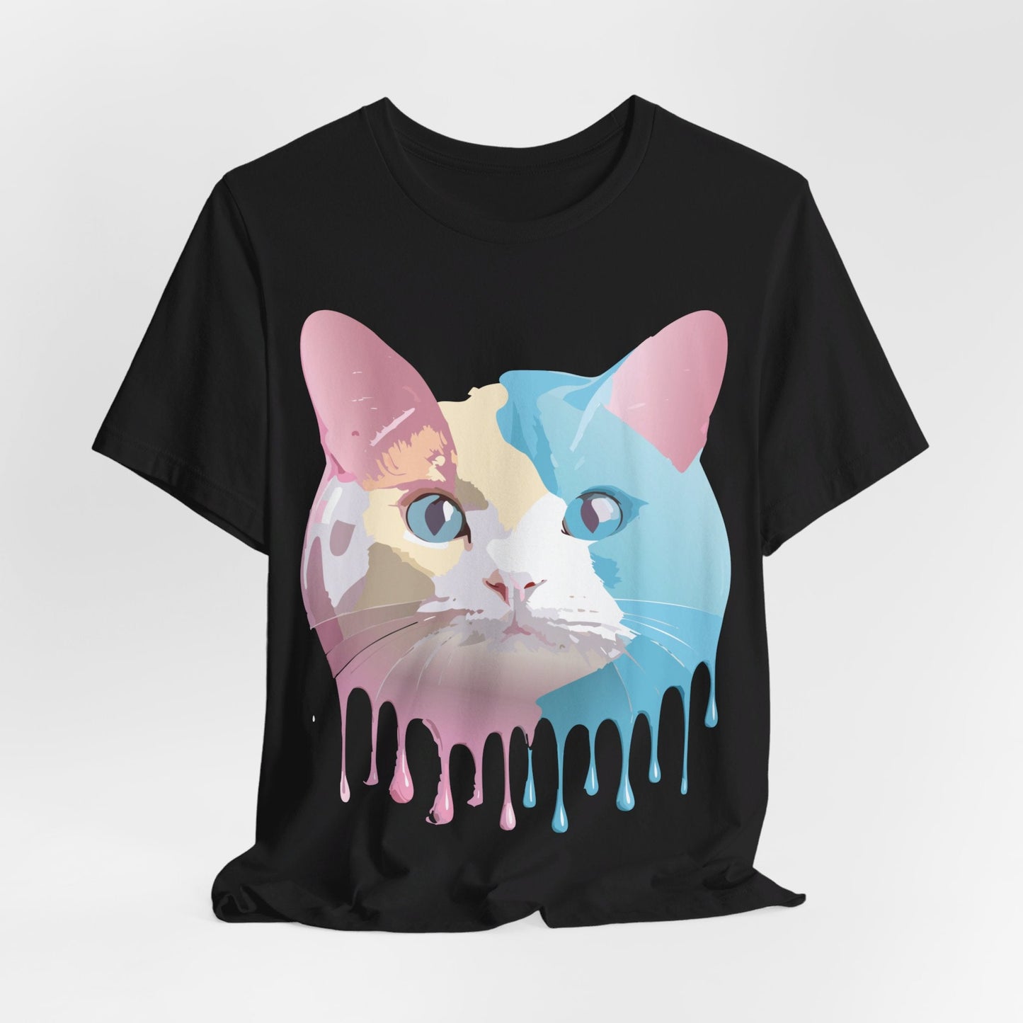 Cat Graphic Tee Unisex Short Sleeve Shirt With Vintage Adelpha Artwork