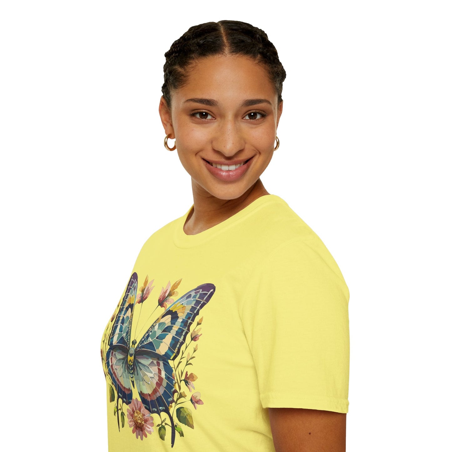 Butterfly Shirt Unisex T Shirt With Monarch Design Gildan Softstyle 64000 Ring Spun Cotton Tee