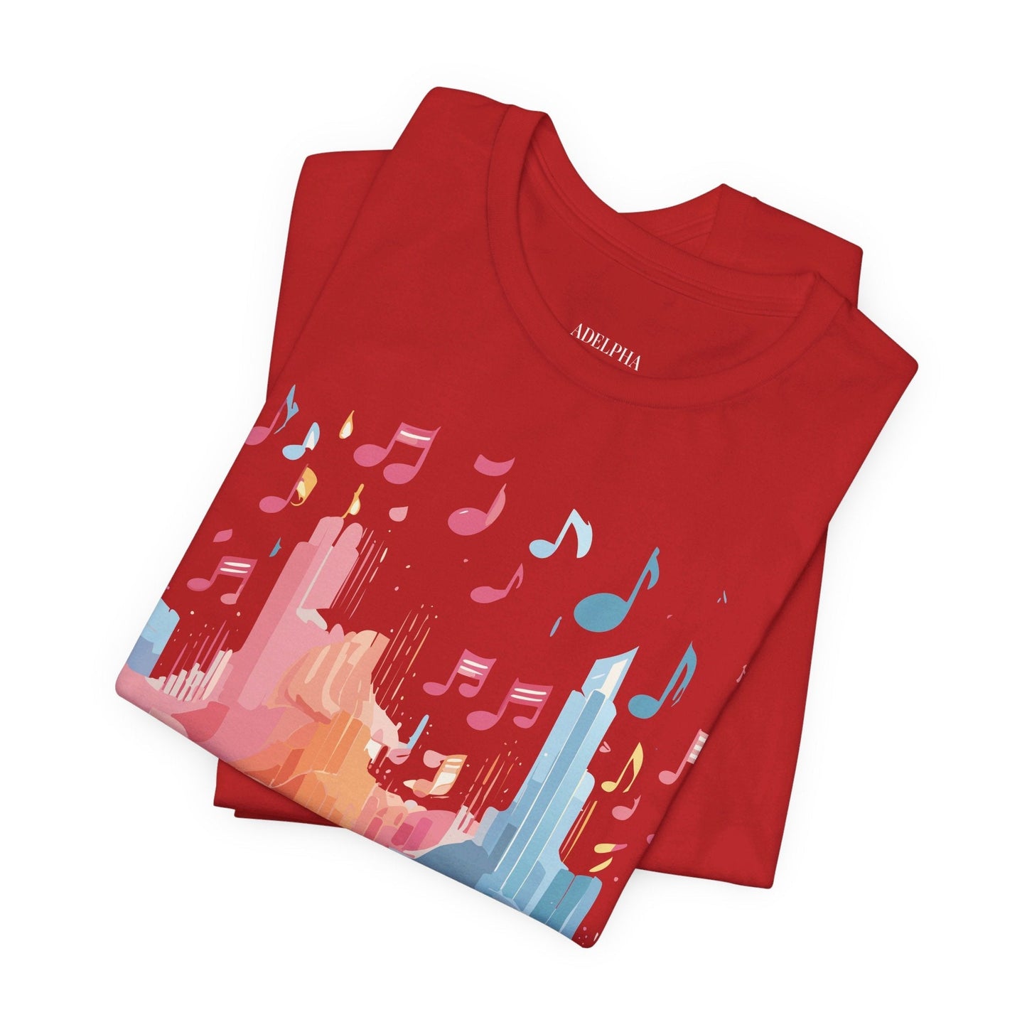 Music Graphic Unisex 100 Cotton Vintage Art with Musical Elements Tee 23