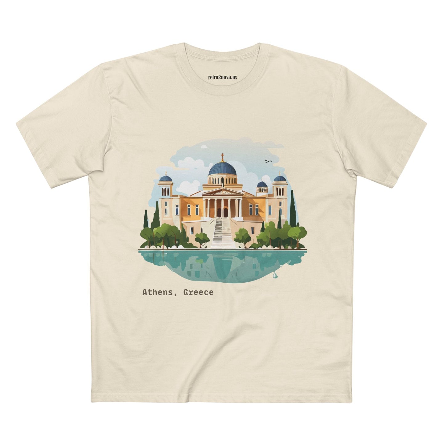 Greece Travel Shirt Unisex Tourist Tee Premium Cotton With Original Art Design Retro2Nova