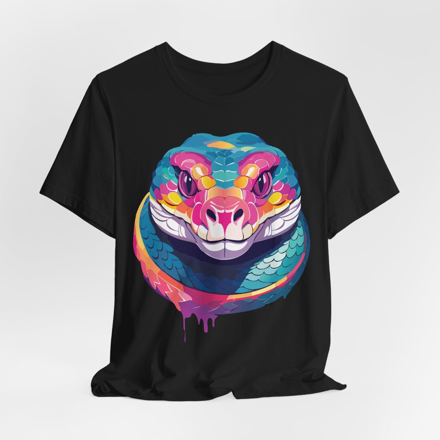 Unisex Animal Tee Shirt With Art Design, Wild Animals Short Sleeve Graphic Tee For Everyday Wear