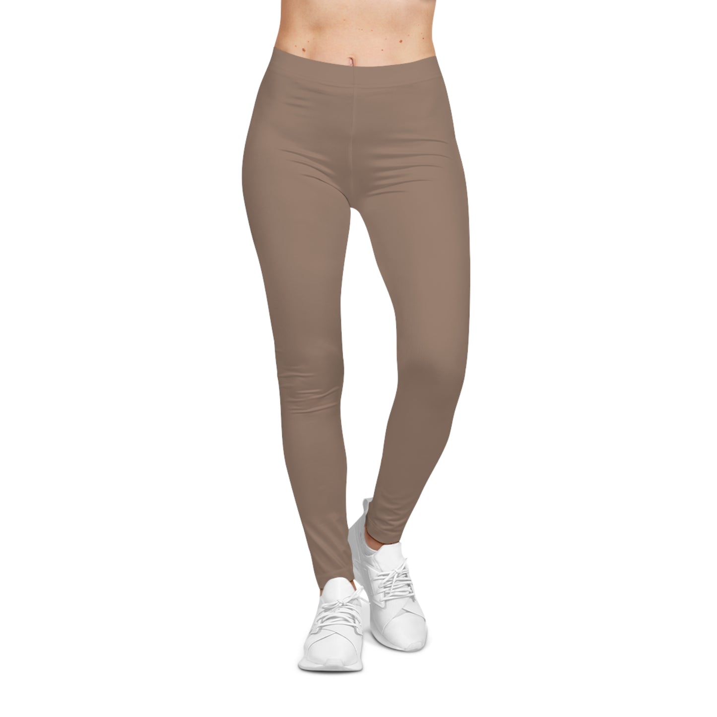 Dusty Taupe Color Women's Poly-Span Casual Leggings XS-2XL