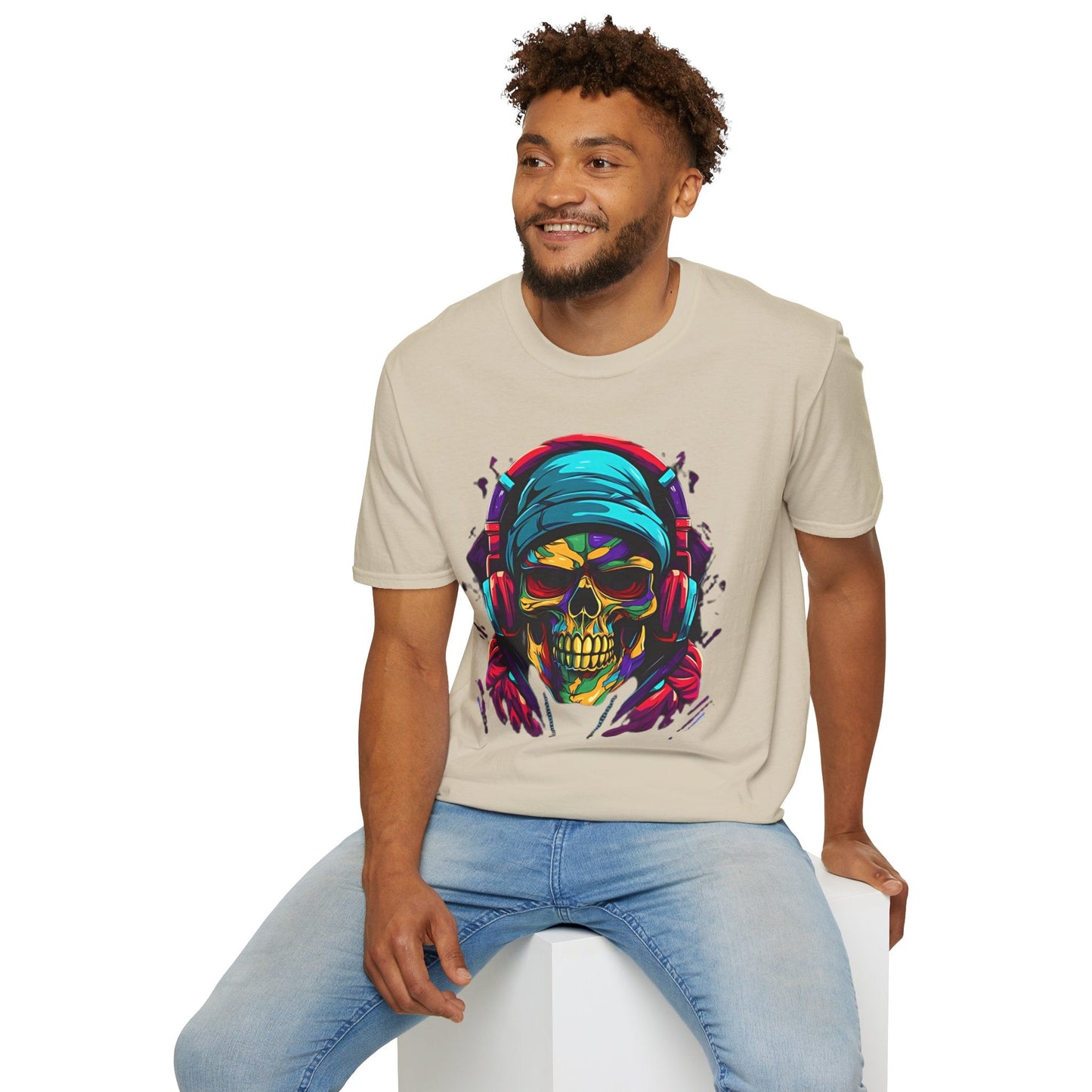 Skull T Shirt Unisex Skeleton Design Gildan Softstyle Cotton Tee for Men Women Durable