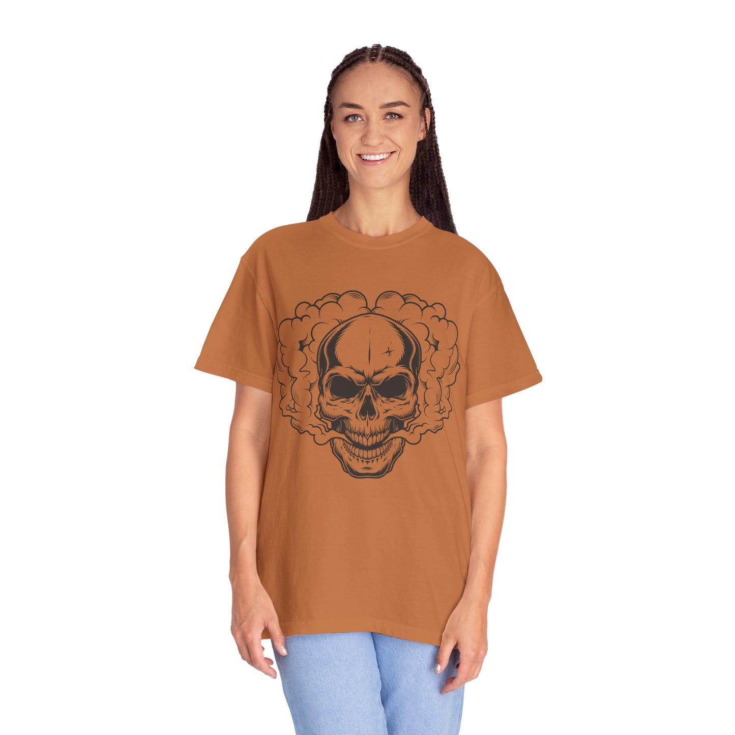 Unisex-T-Shirt aus Baumwolle mit Totenkopf 