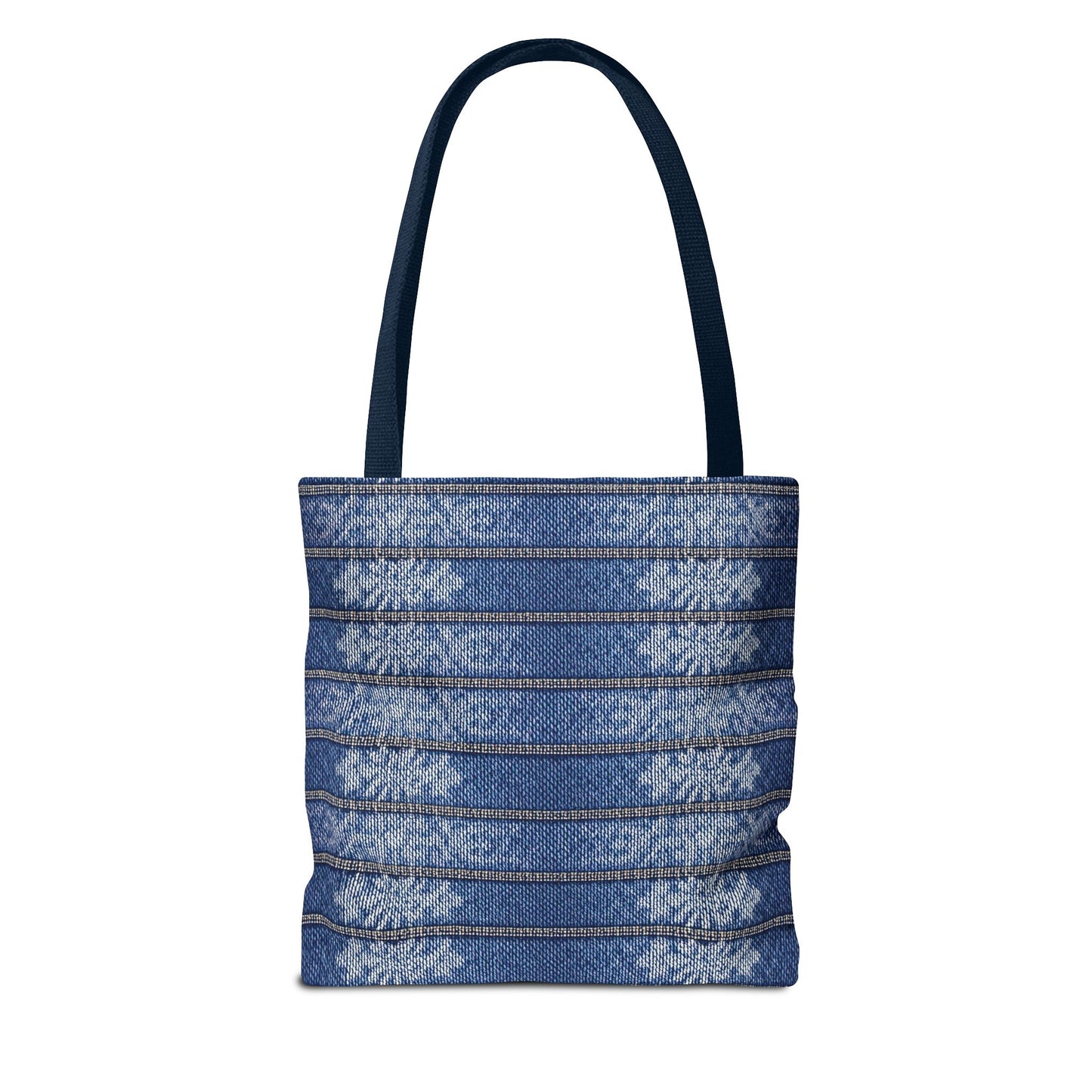 Denim Fabric Imitation Print Unisex Canvas Bag Poly Spun 3 Sizes Tote Bag 113