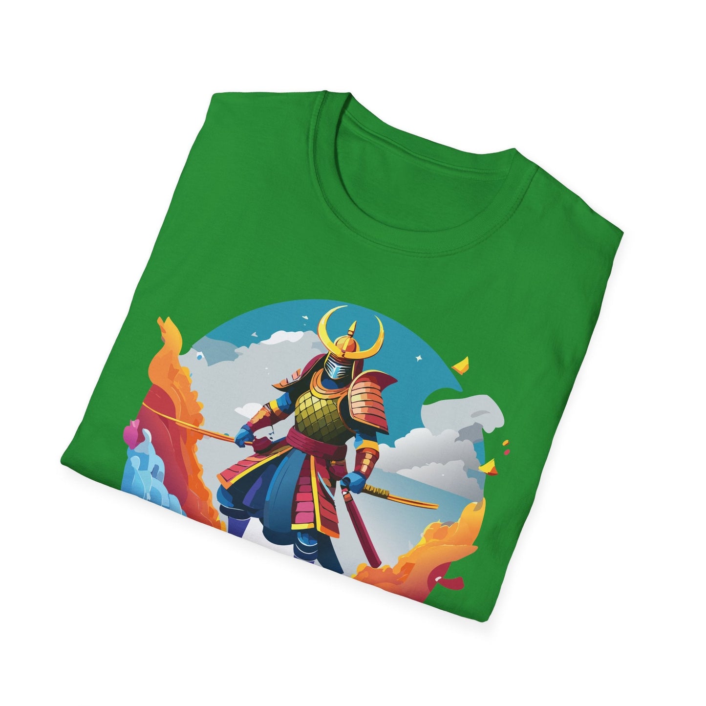 Samurai Shirt Unisex Gildan Softstyle 64000 Tee 100 Percent Ring Spun Cotton Lightweight