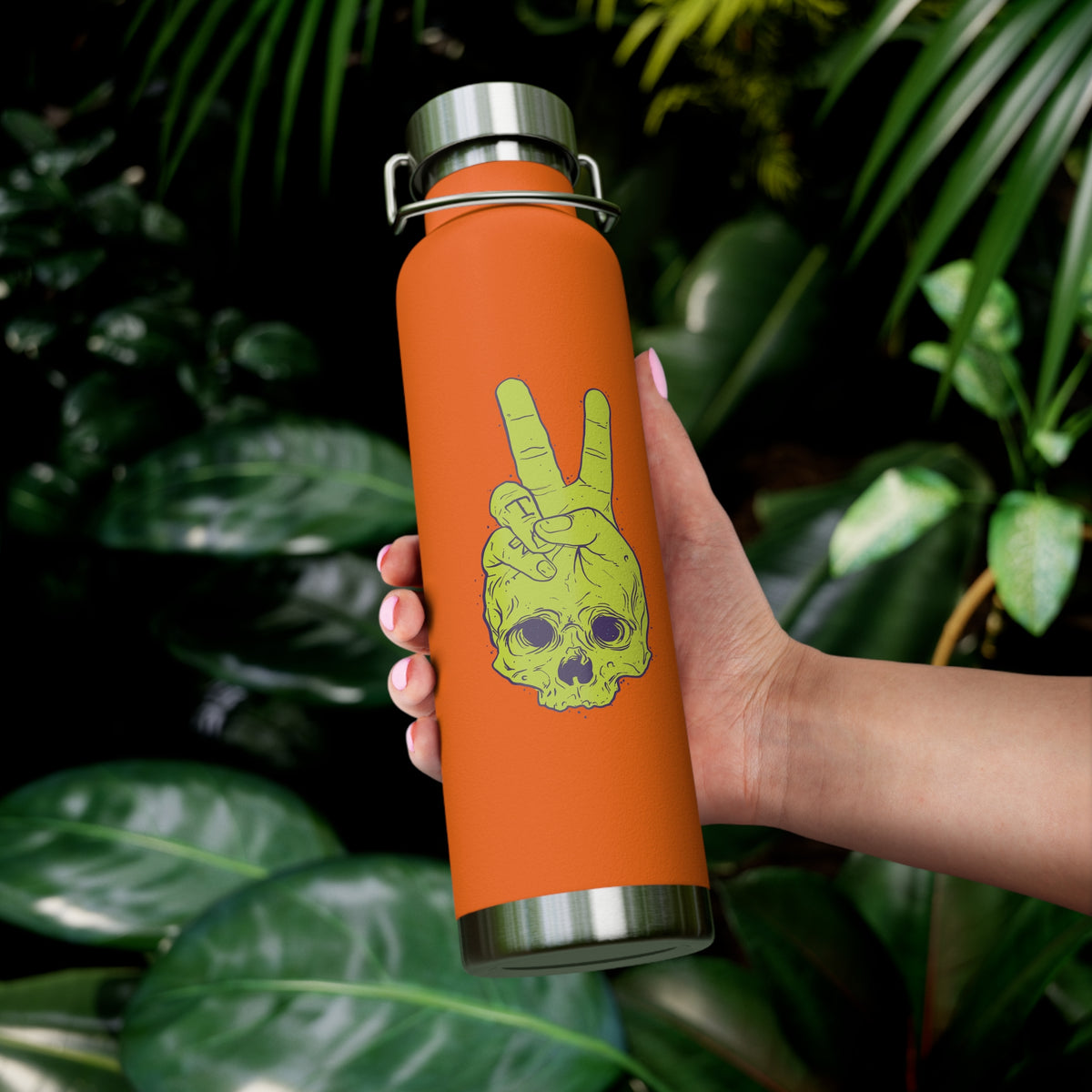 22oz Copper Insulated Water Bottle with Cartoon Design - CV60