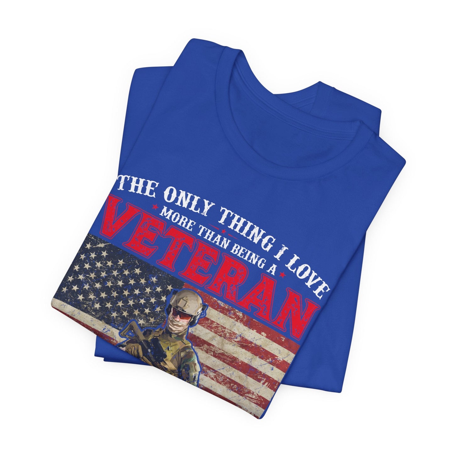 Army Veteran Patriotic Graphic Design Unisex Cotton T-Shirt v30