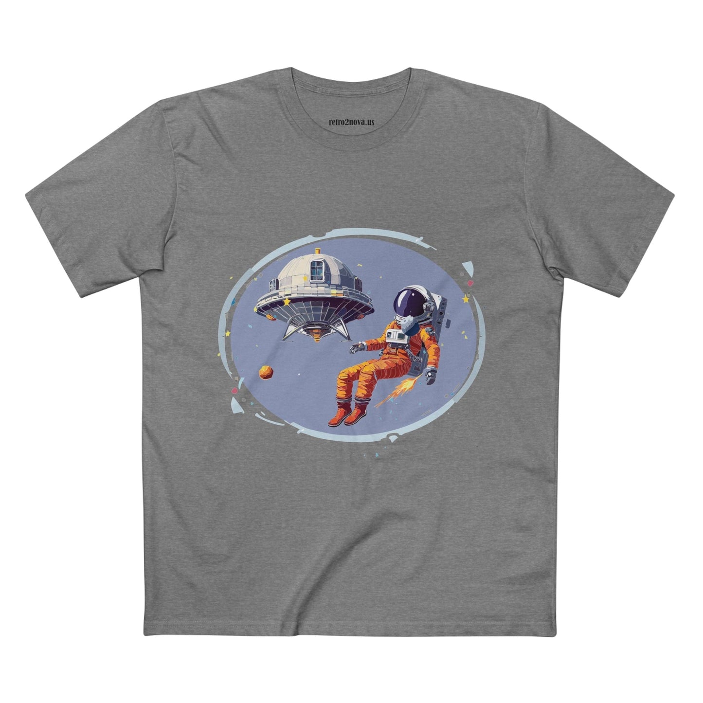 Cosmos Astronaut Shirt For Unisex Premium Cotton Tee With Original Art Design Retro2Nova