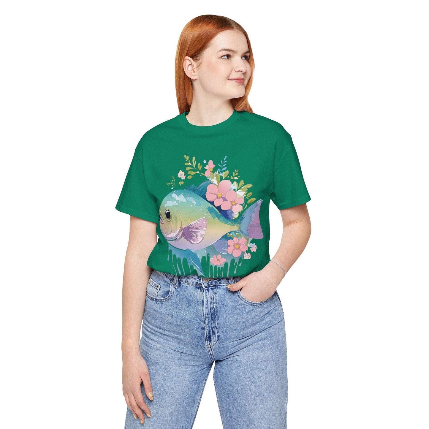 Fish Graphic Unisex 100 Cotton Vintage Artwork Tee 1