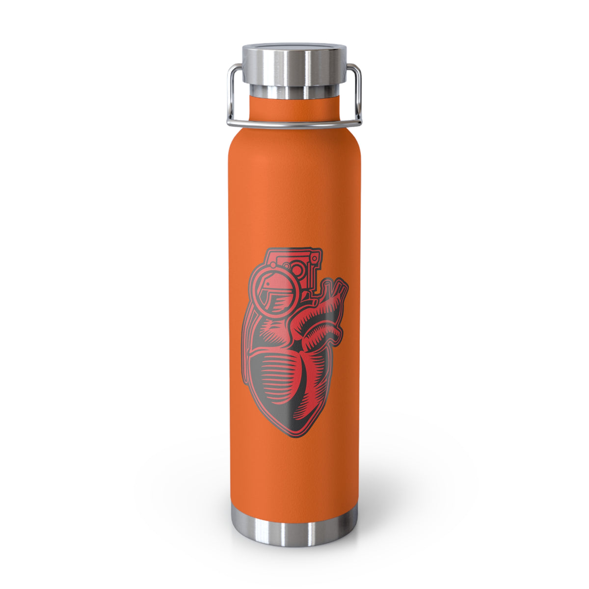 22oz Copper Insulated Water Bottle with Cartoon Design - CV89