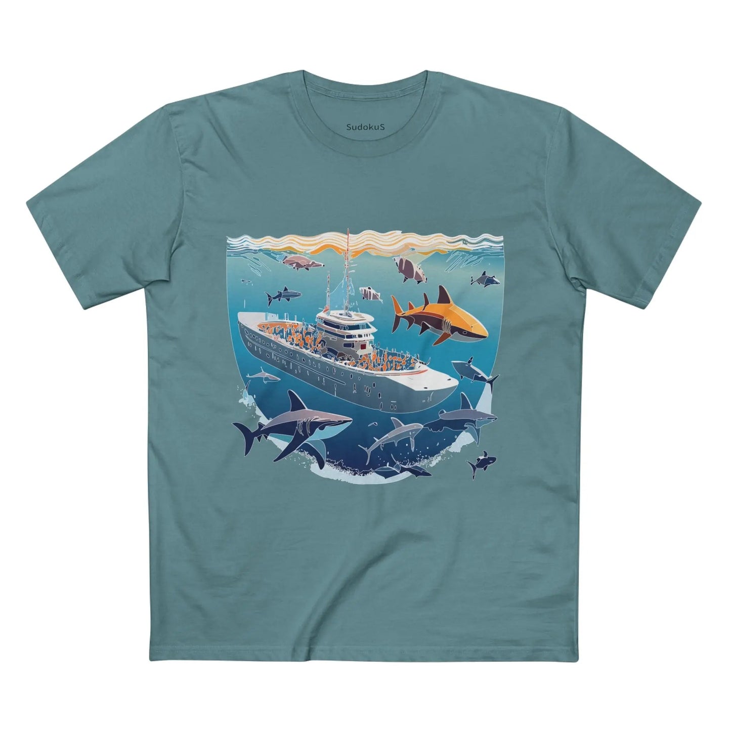 Ocean Coast Graphic Unisex 100 Cotton Staple Tee 9