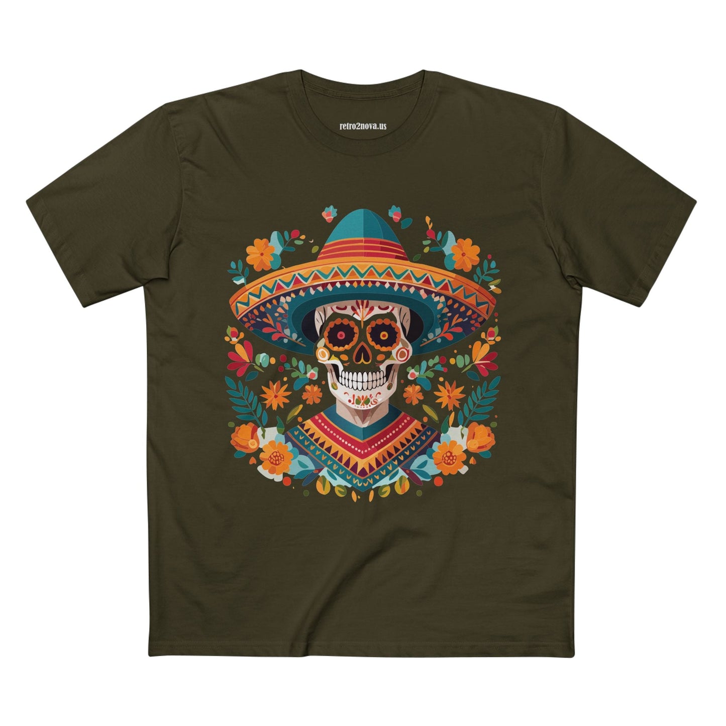 Skull Shirt Skeleton Tee Unisex Premium Cotton Art Design SS 40 Retro2Nova Collection