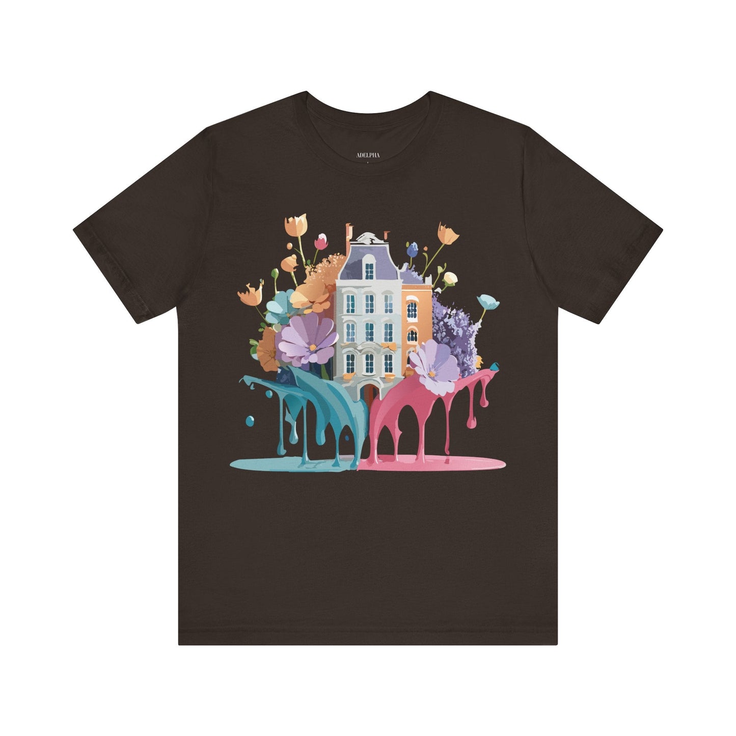 Adelpha Vintage Amsterdam Graphic Tee For Everyday Casual Wear Unisex Short Sleeve Shirt