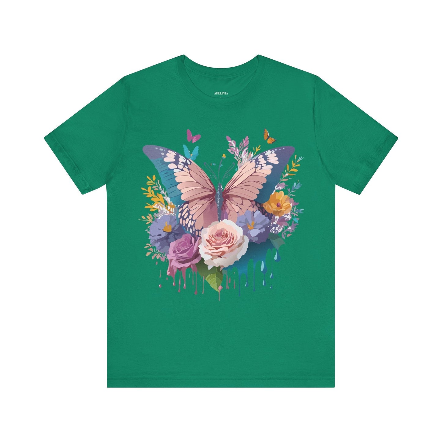 Butterfly Graphic Tee Unisex Short Sleeve From Adelpha Vintage Inspired Artwork