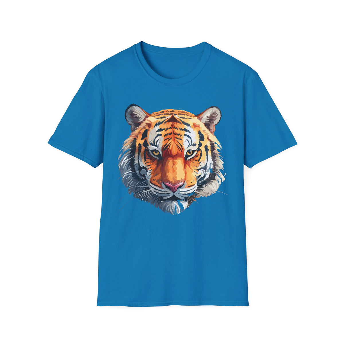 Tiger Face T-Shirt | Bold Watercolor Tiger Portrait