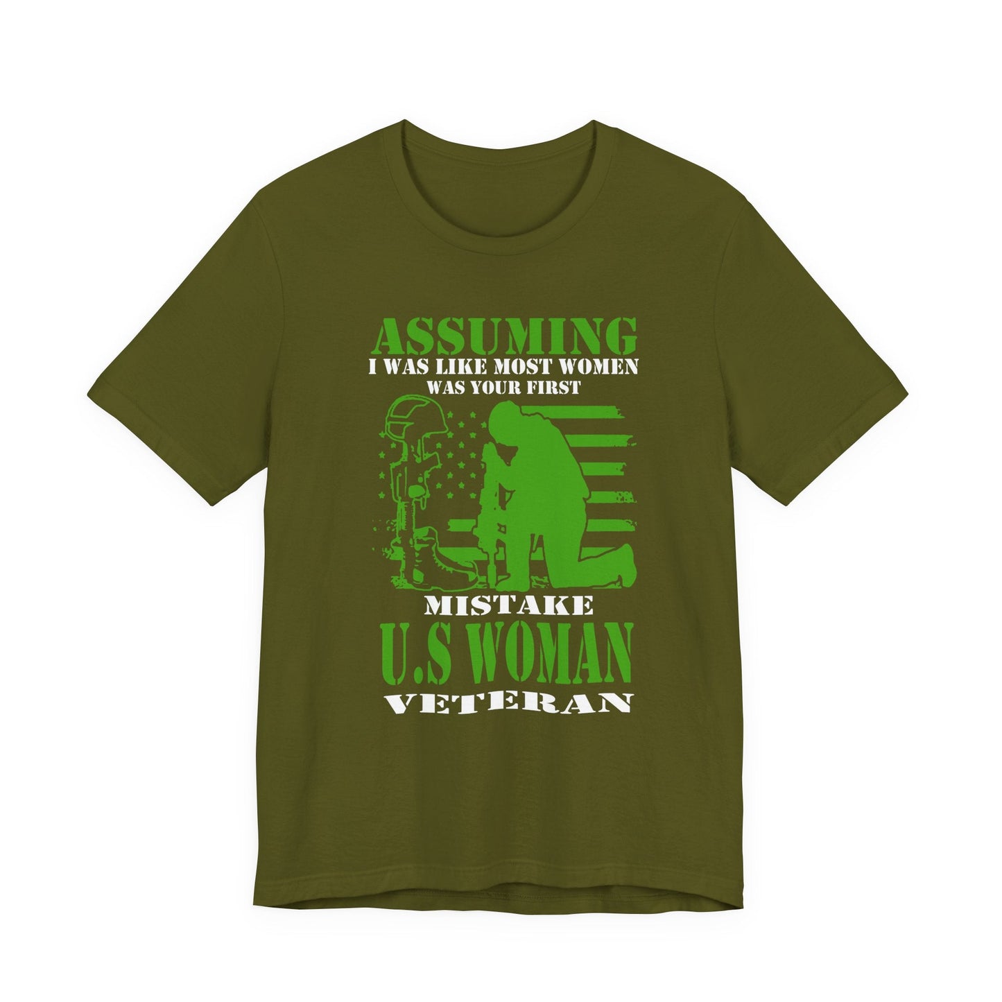 Army Veteran Patriotic Graphic Design Unisex Cotton T-Shirt v45