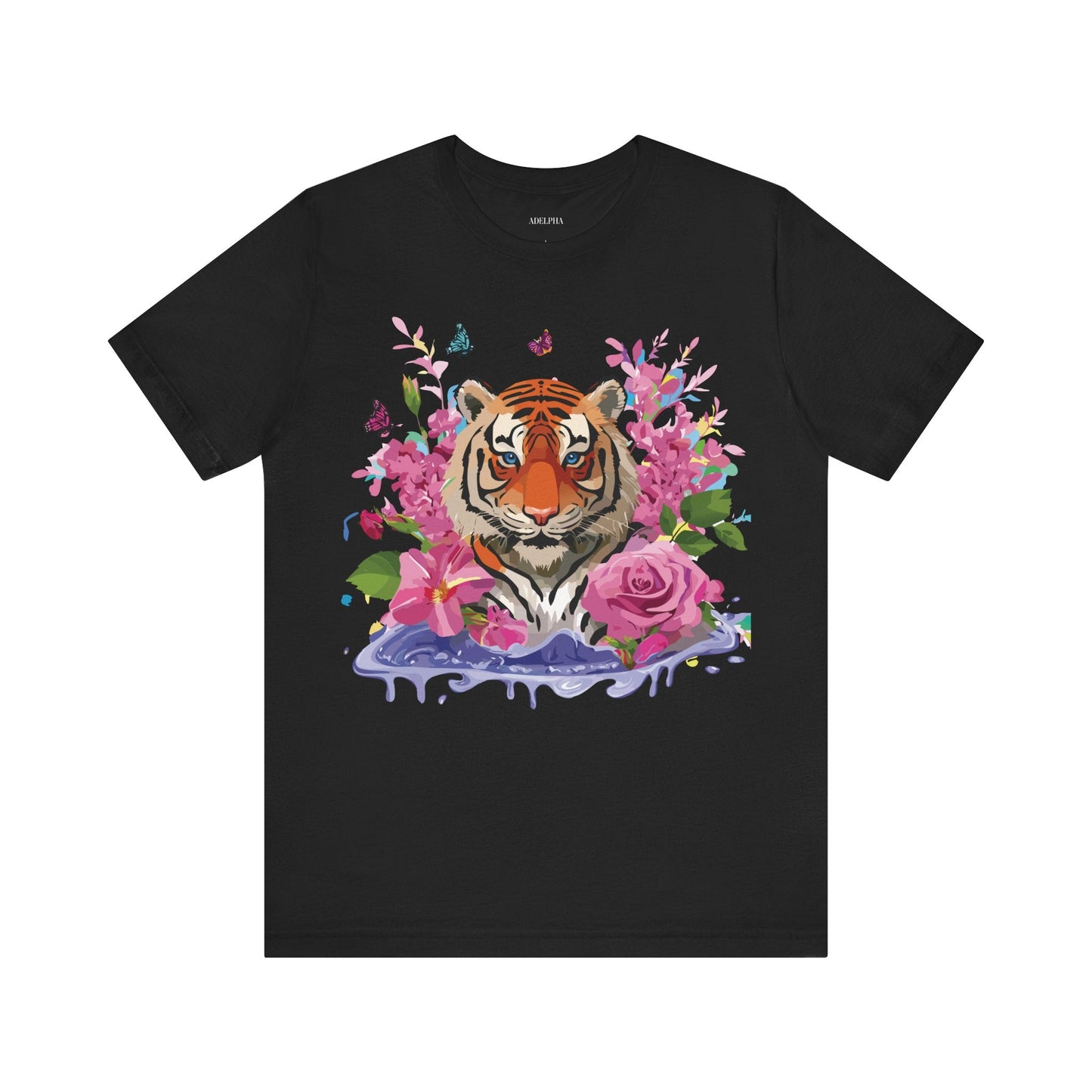 Tiger Graphic Unisex 100 Cotton Vintage Art with Animal Tee 11